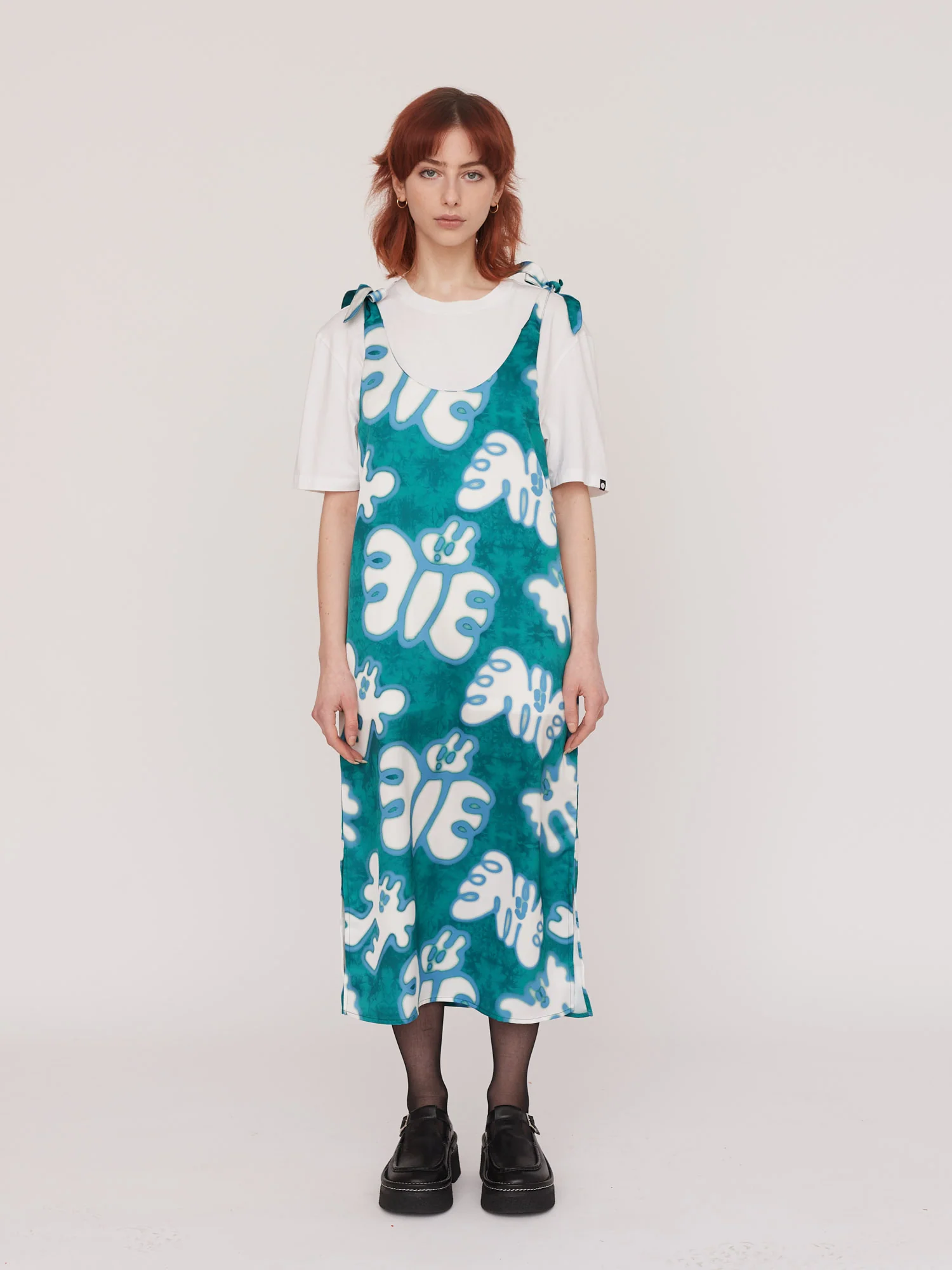 Acid Butterfly Tie Shoulder Dress - Image 2
