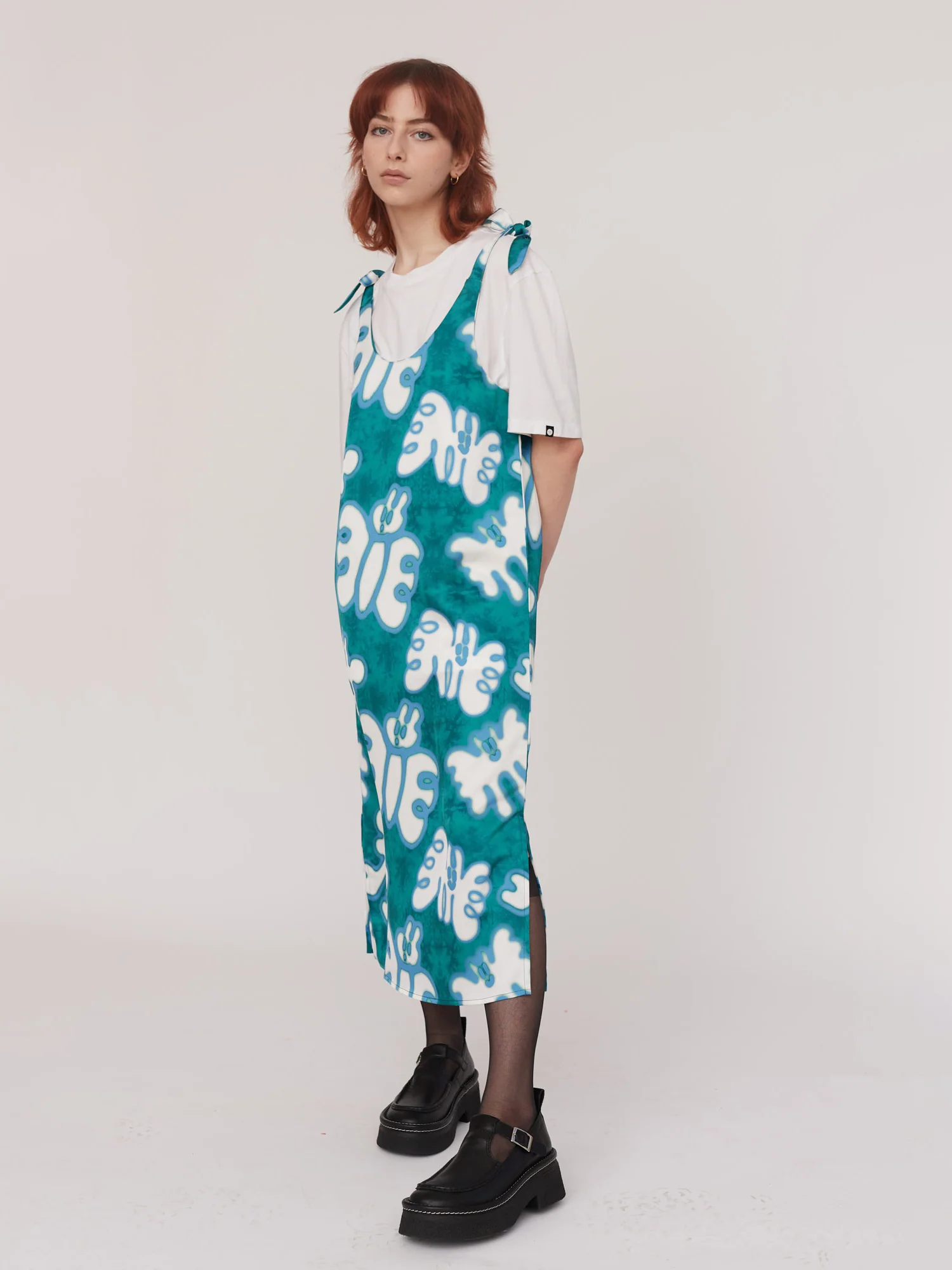 Acid Butterfly Tie Shoulder Dress - Image 5
