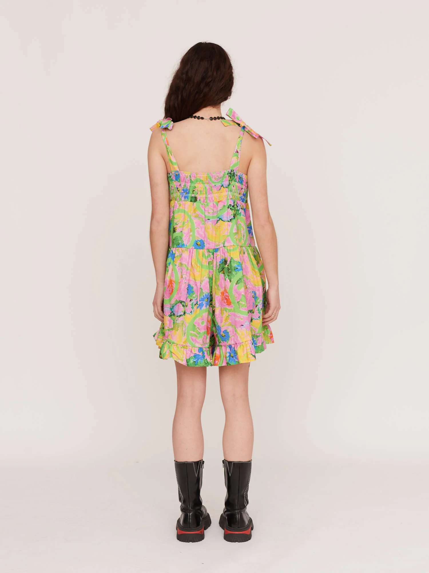Acid Floral Smock Romper - Image 5