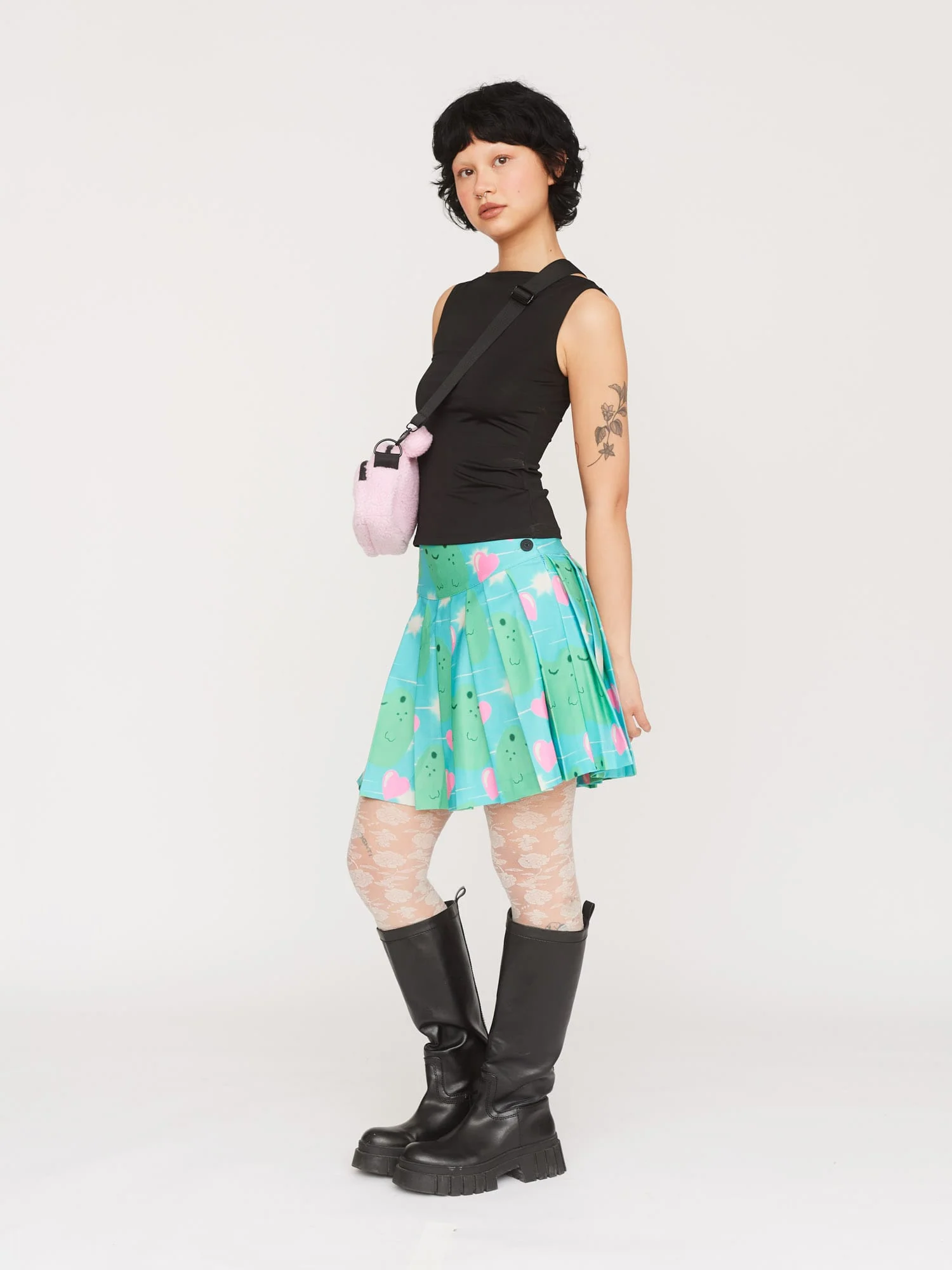 Across The Pond Pleated Mini Skirt - Image 5