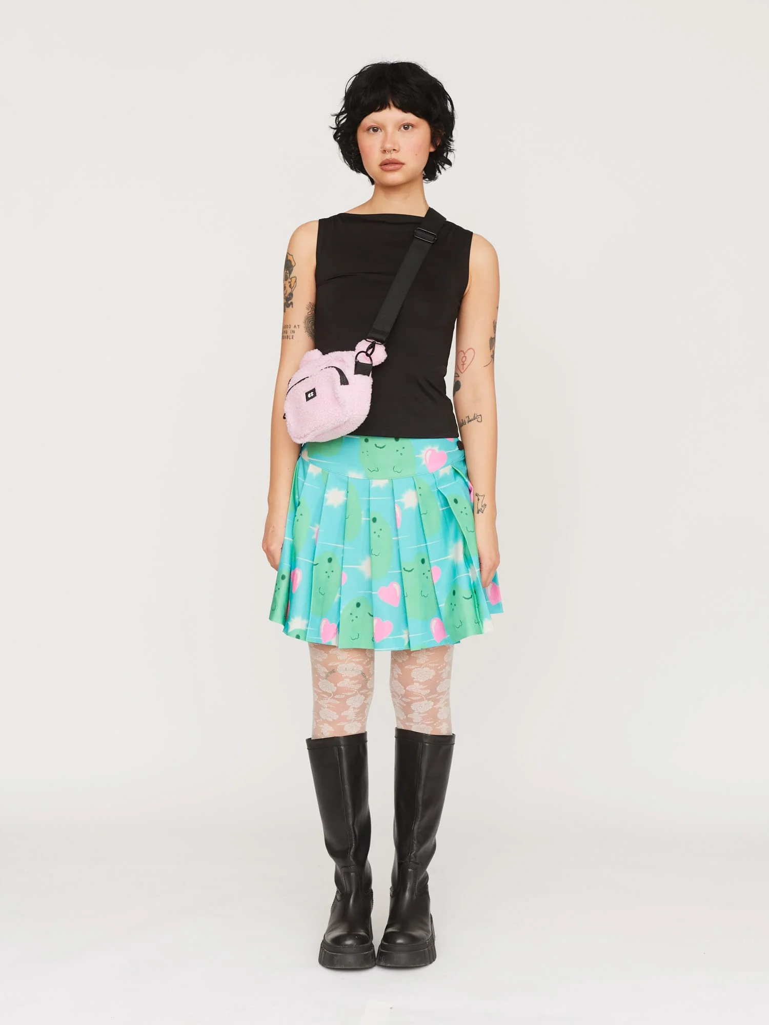 Across The Pond Pleated Mini Skirt - Image 7