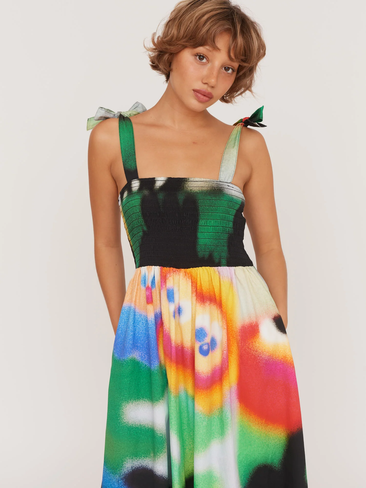 Airbrush Tie Shoulder Dress - Image 5