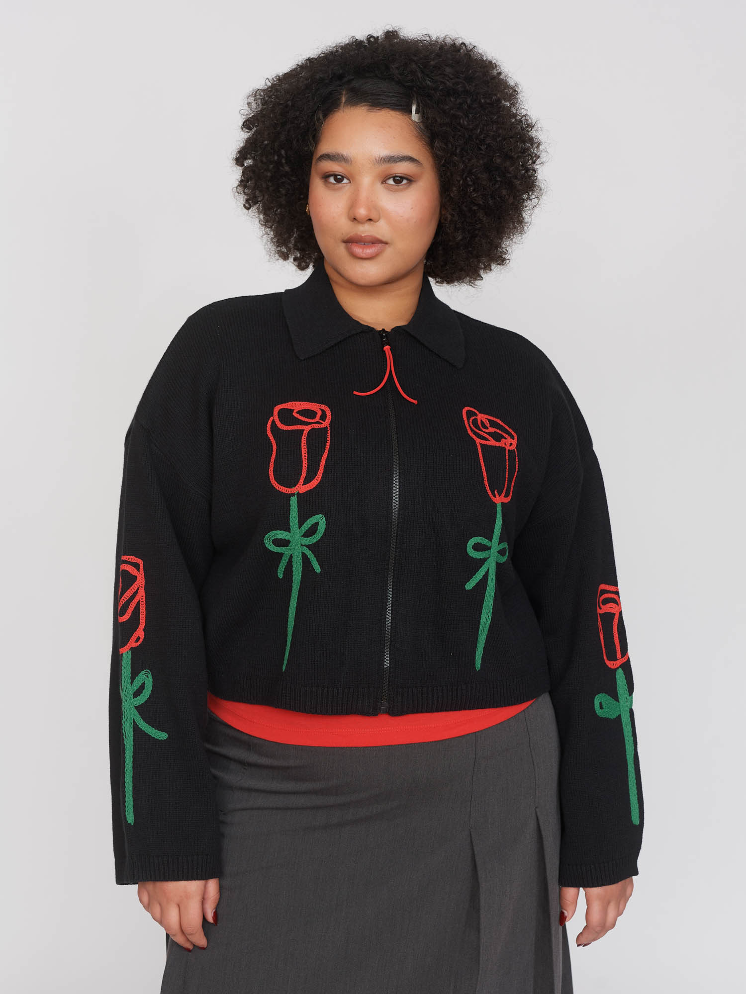 All Roses Zip Cardigan - Image 2