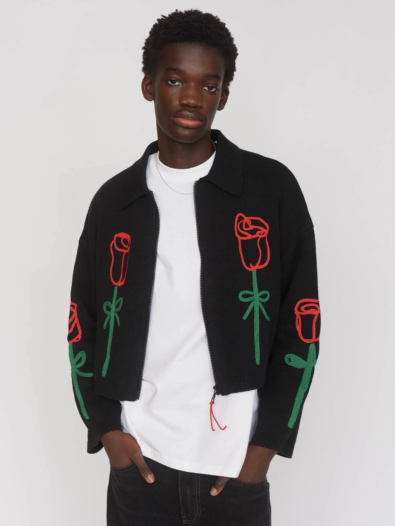 All Roses Zip Cardigan - Image 4