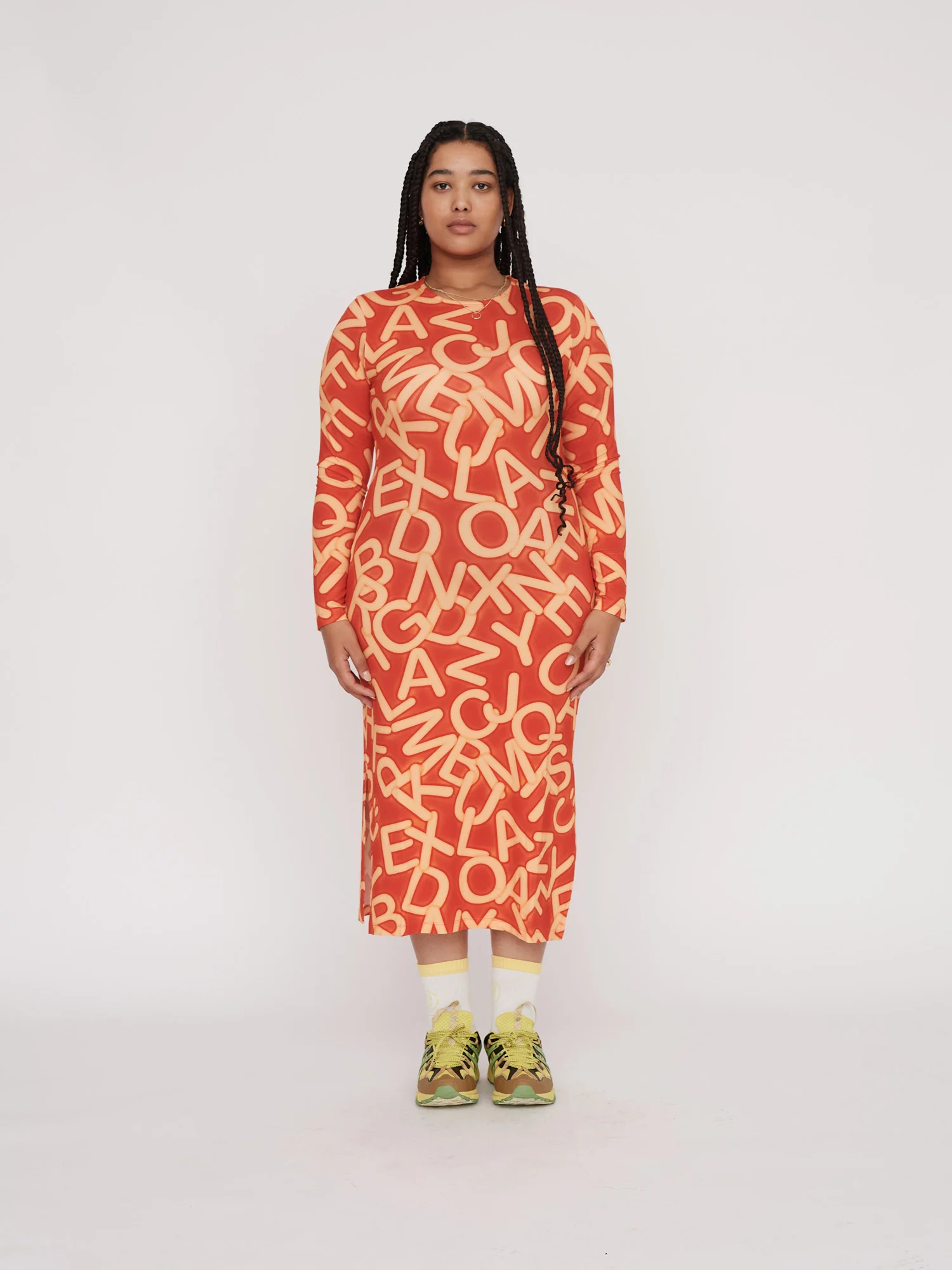 Alphabetti Fitted Dress - Image 4