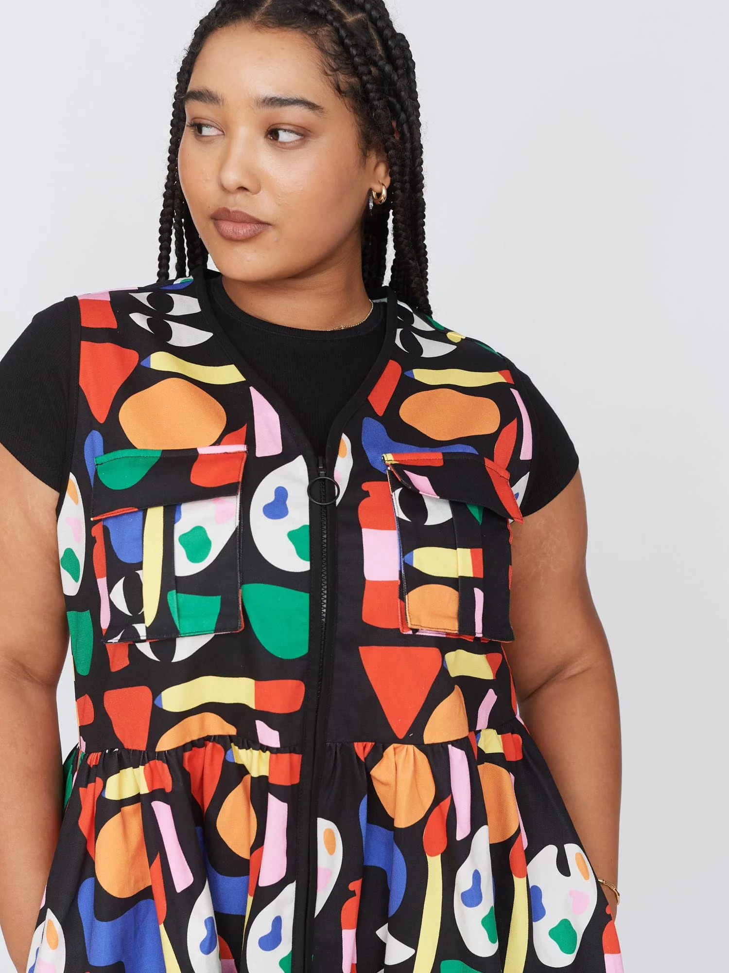 Art Block Gilet Dress - Image 2
