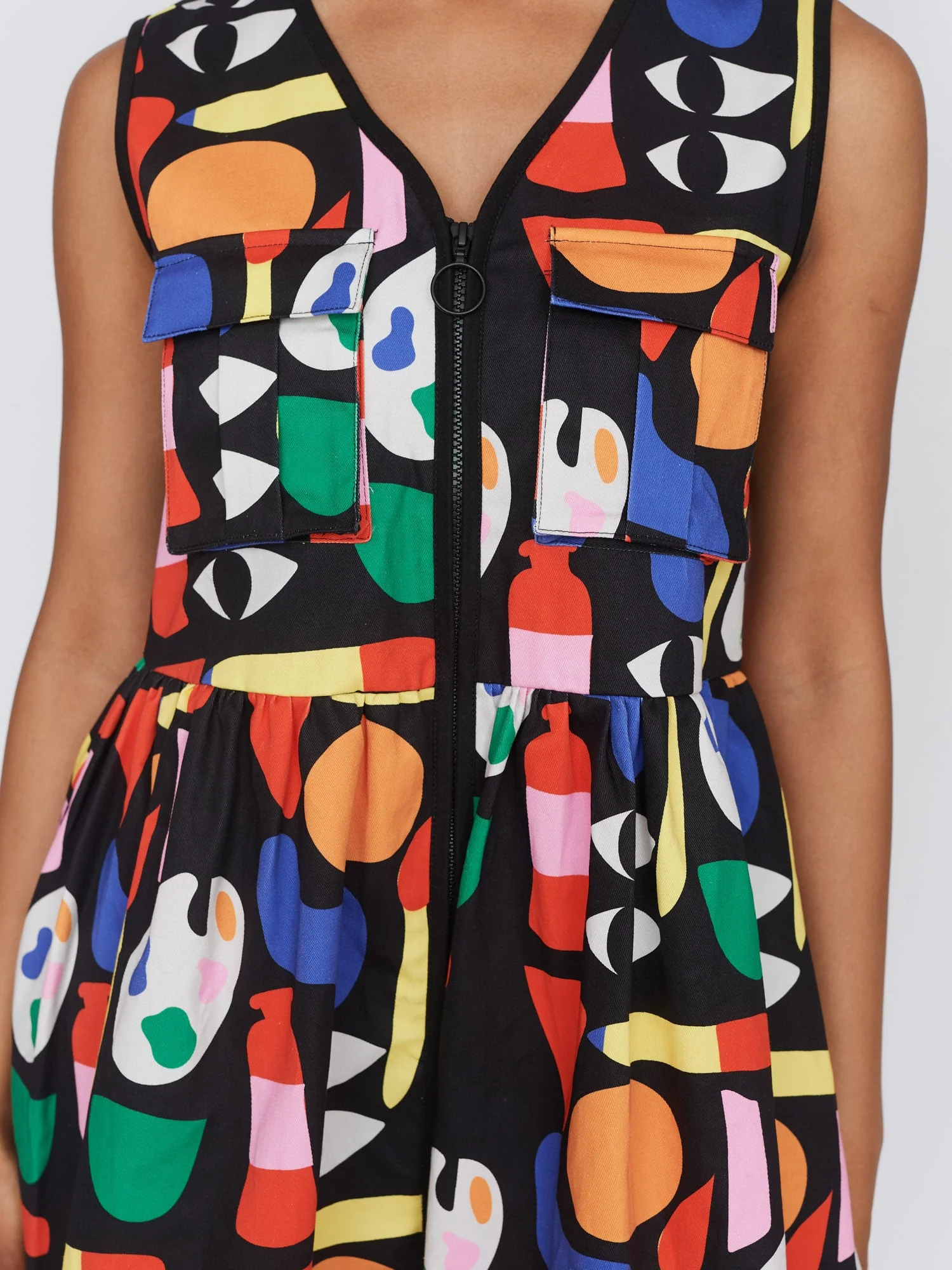 Art Block Gilet Dress - Image 3