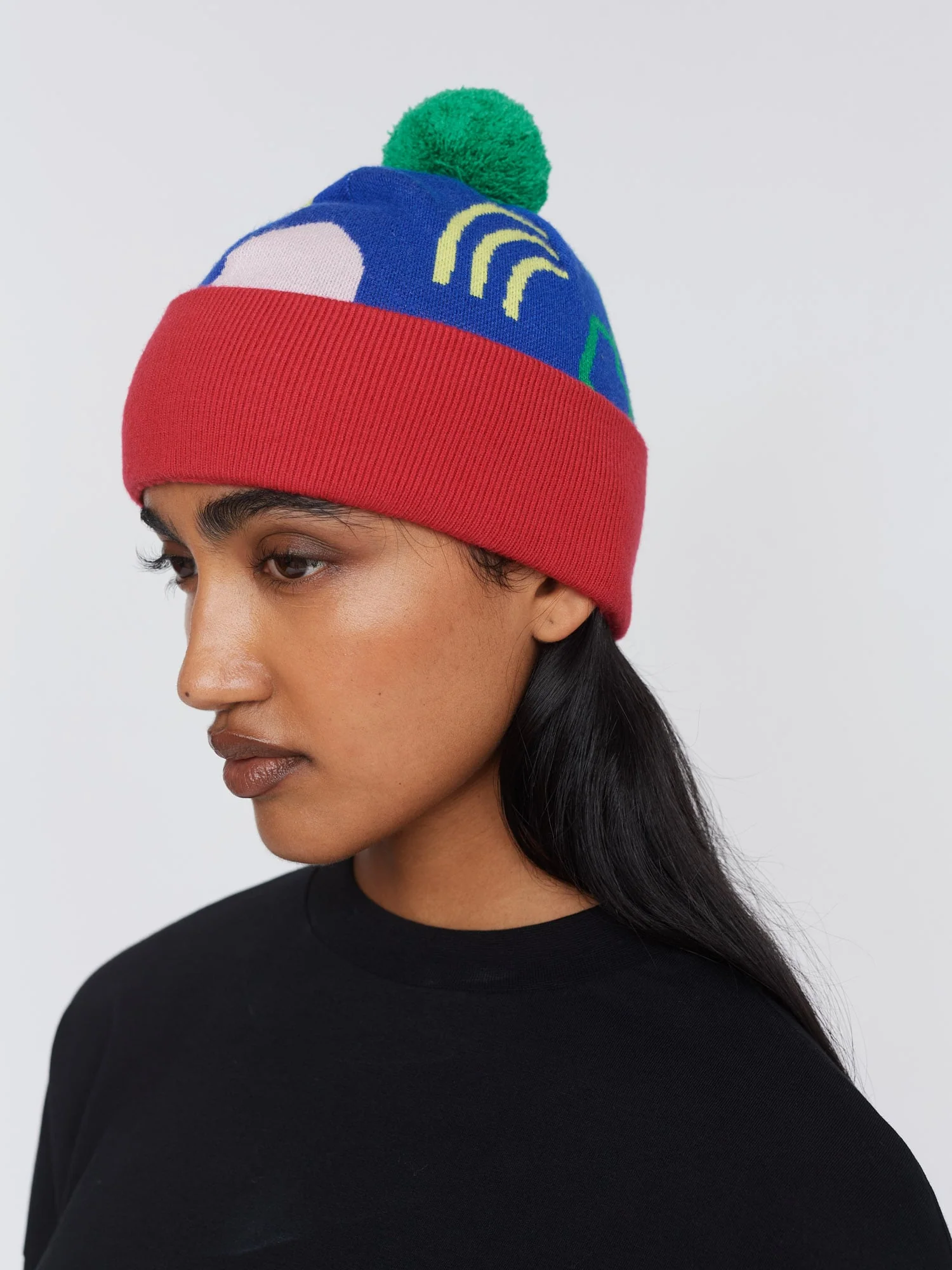 Art Block Knitted Beanie - Image 3