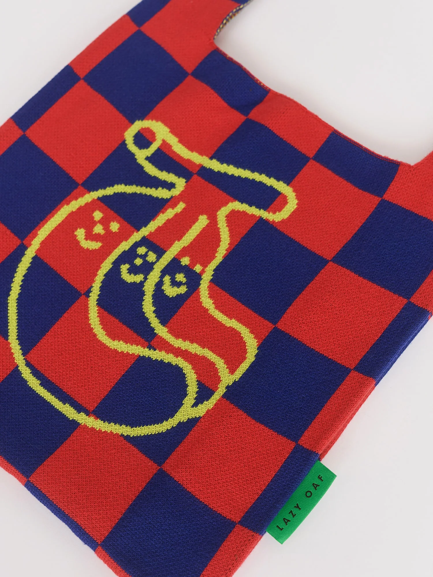 Banana Check Knitted Bag - Image 3
