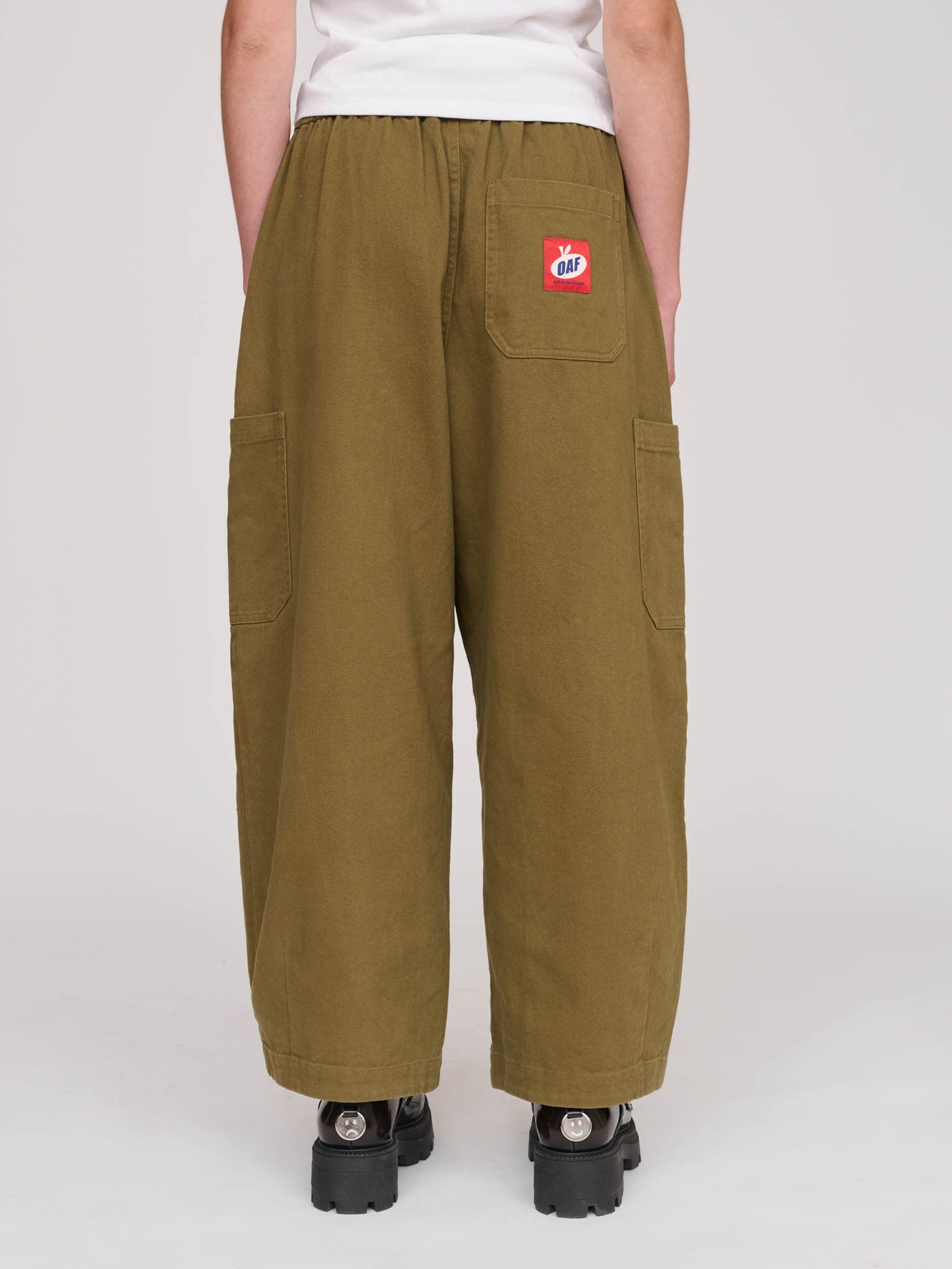 Bev Khaki Barrel Leg Pants - Image 9
