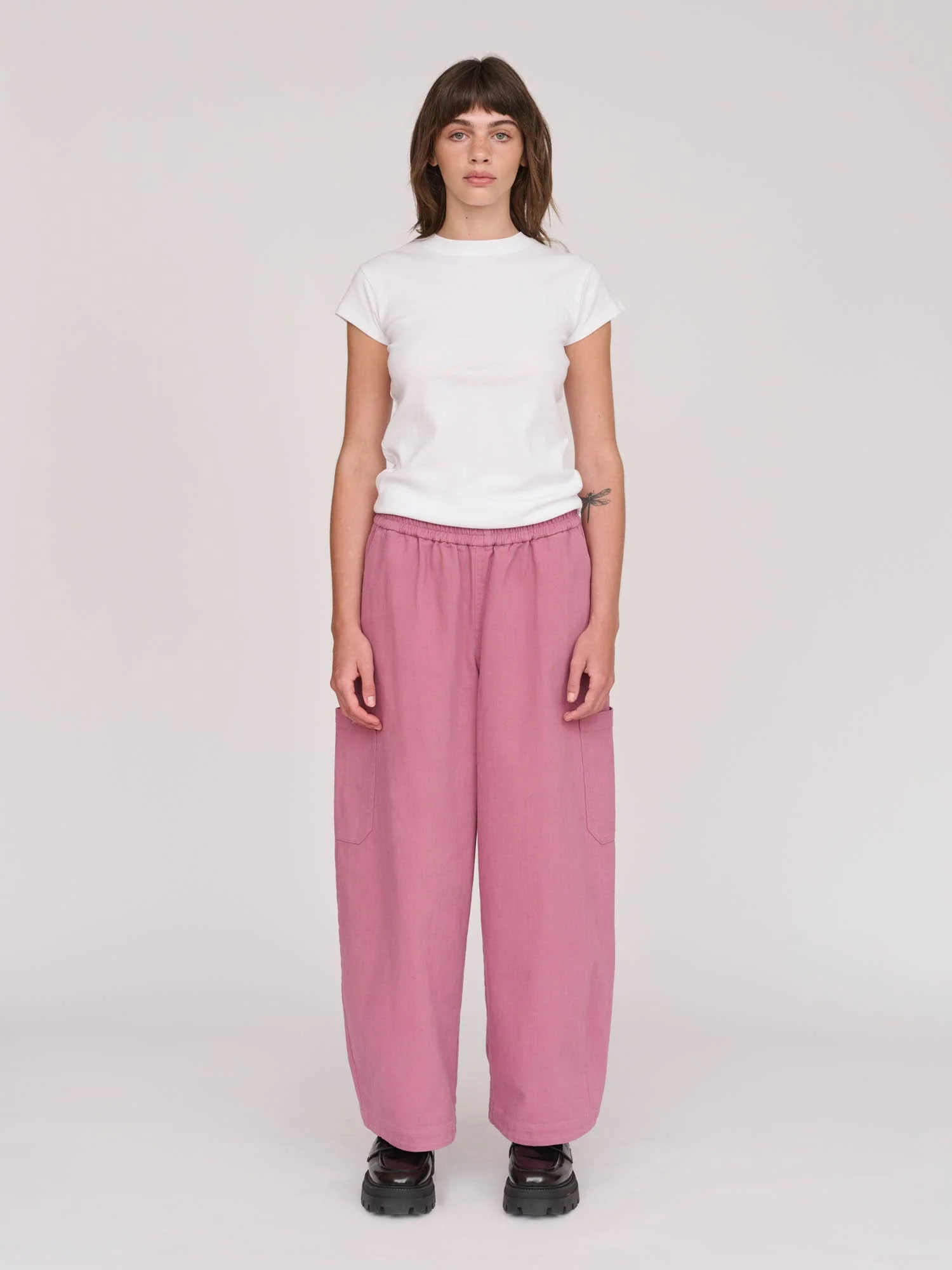 Bev Pink Barrel Leg Pants - Image 2