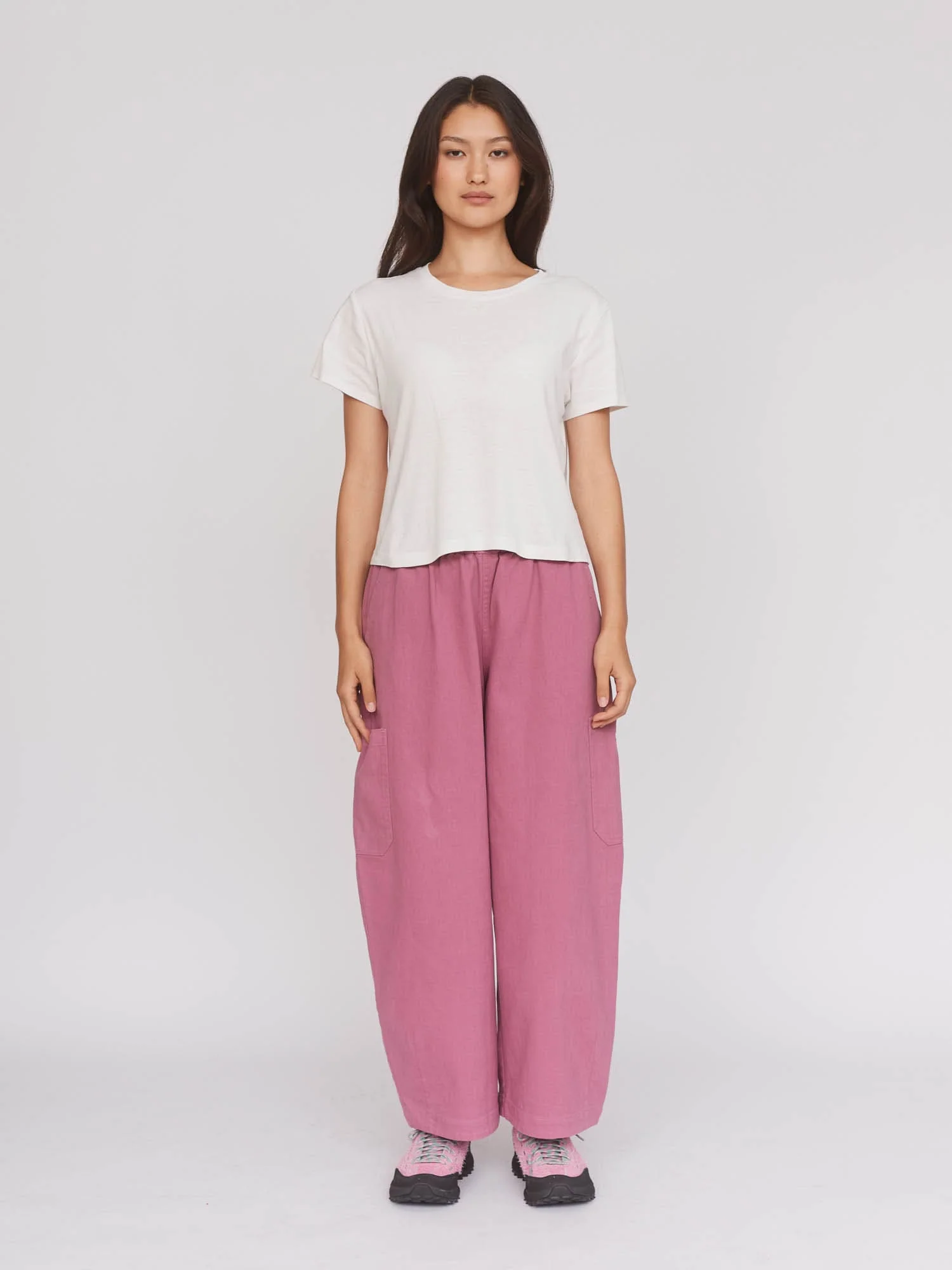 Bev Pink Barrel Leg Pants - Image 8