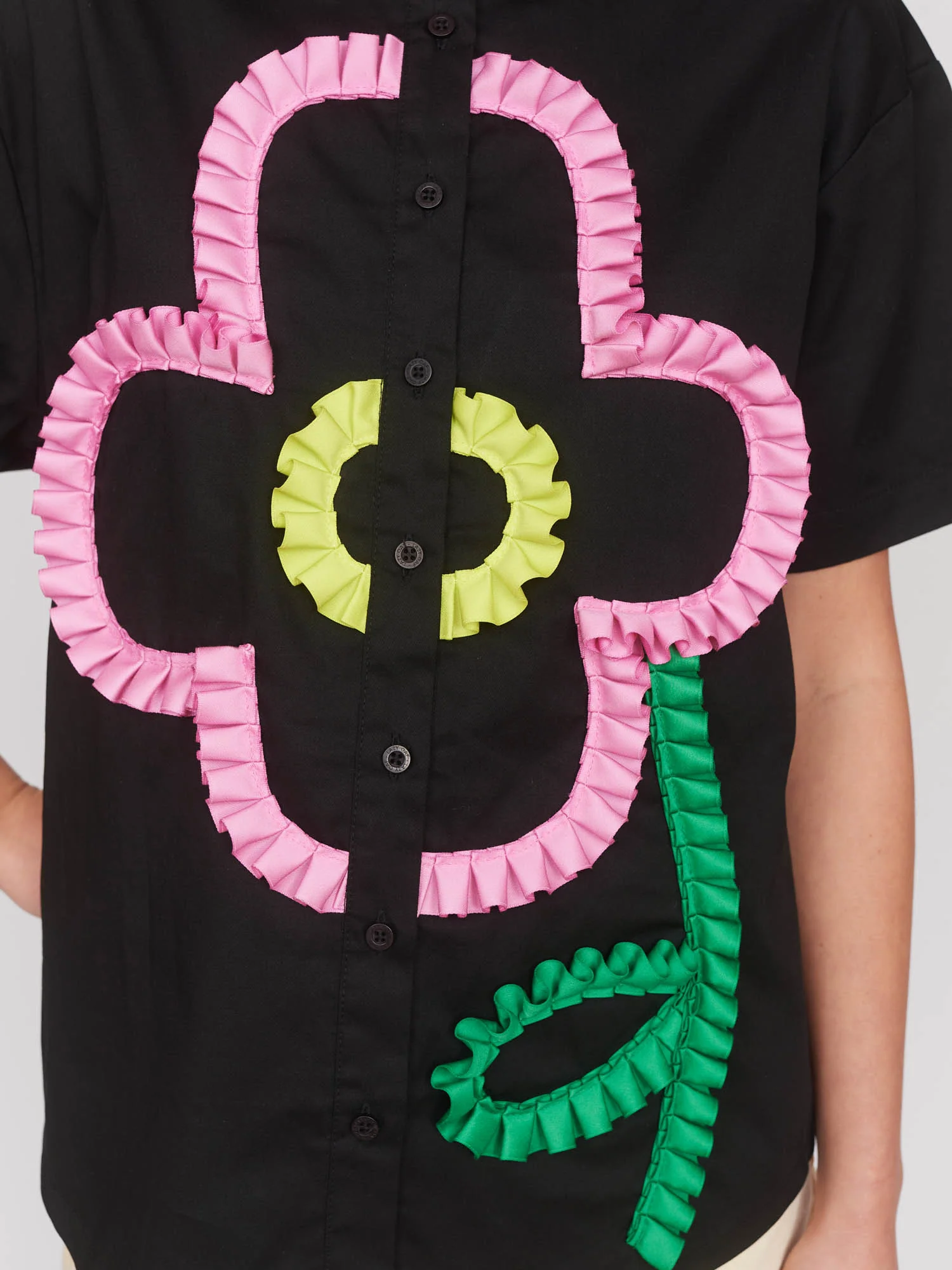 Big Big Black Flower Shirt - Image 3