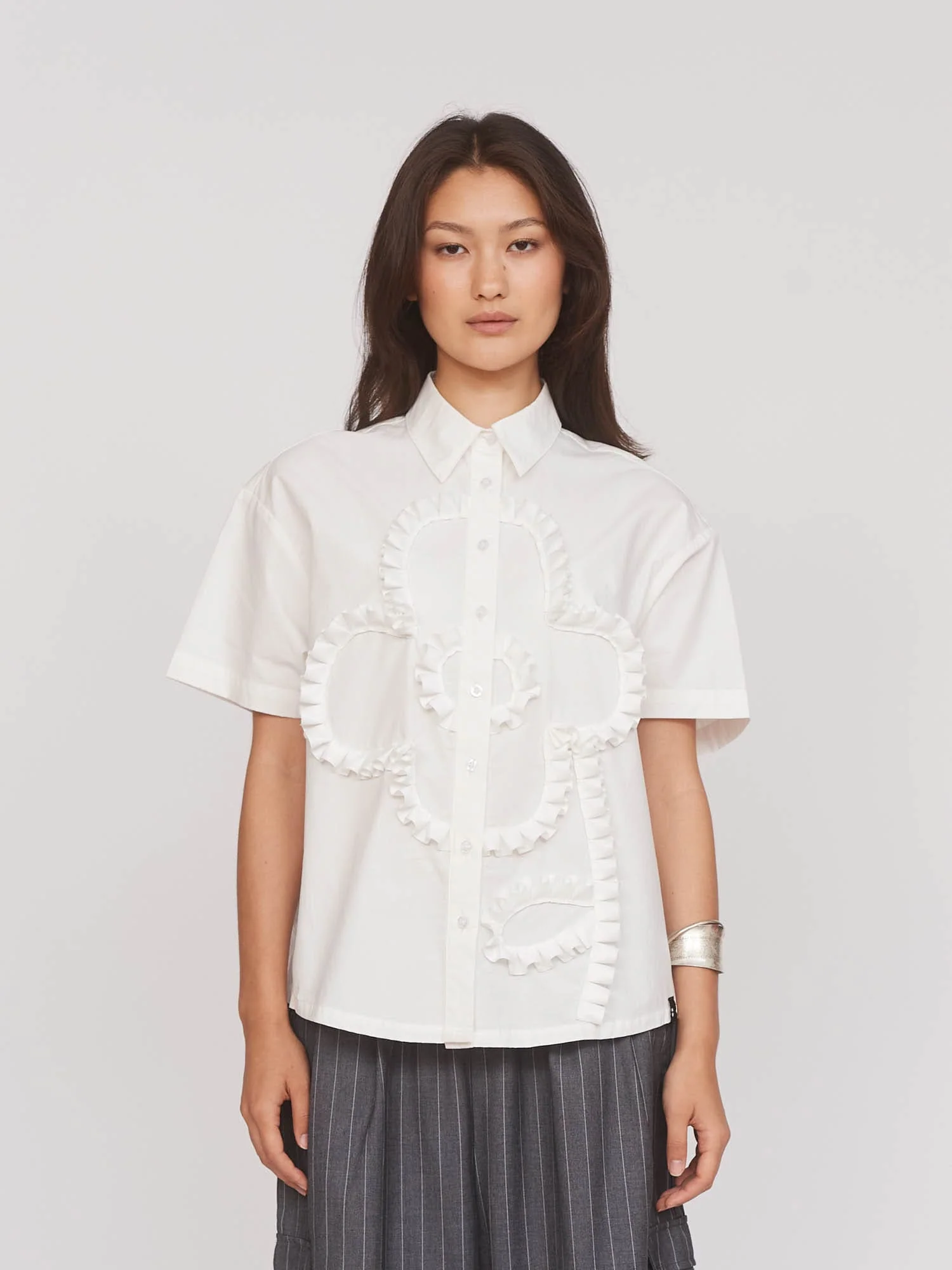 Big Big Flower White Shirt