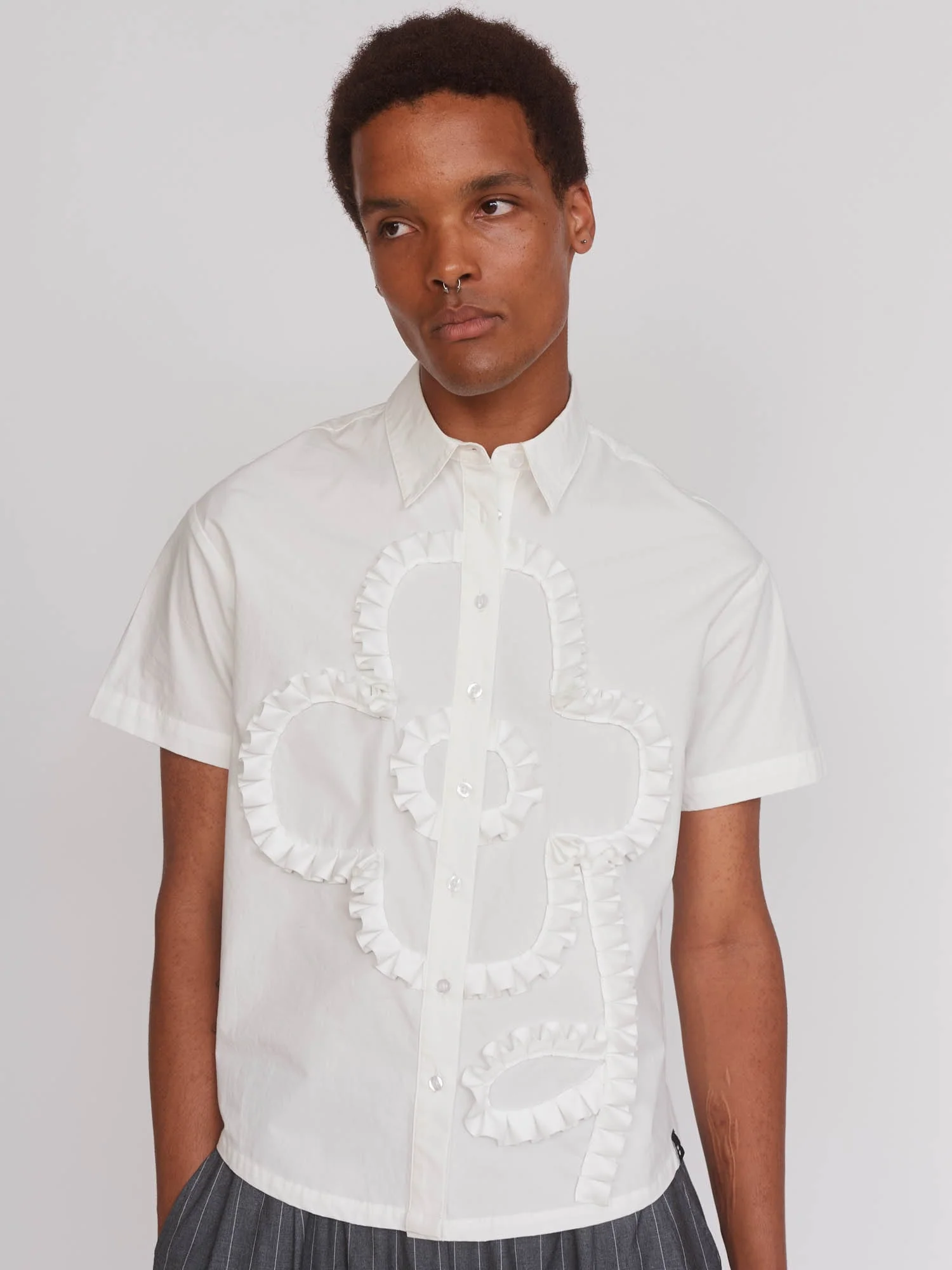 Big Big Flower White Shirt - Image 2