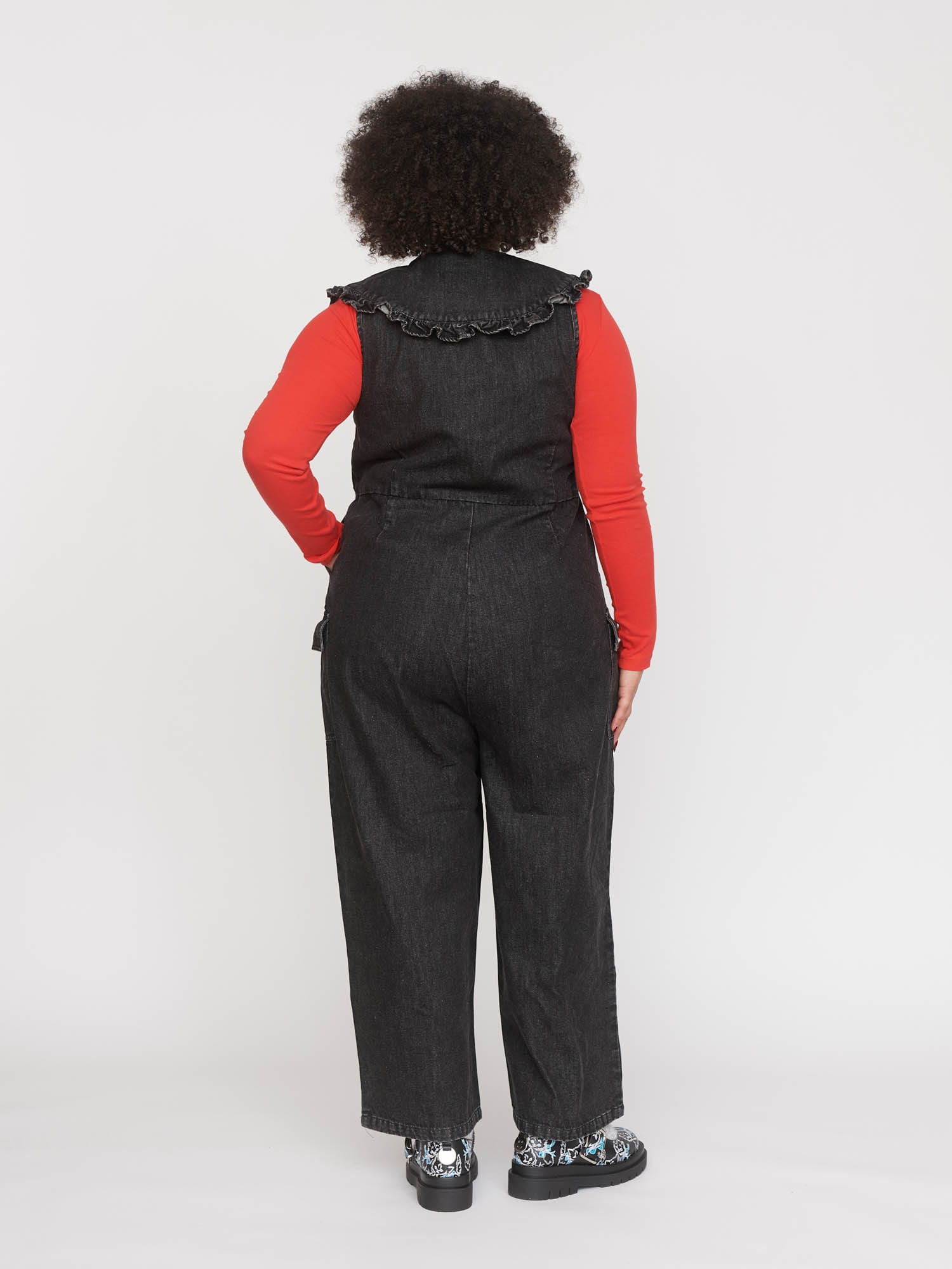 Big Collar Gilet Jumpsuit - Image 6