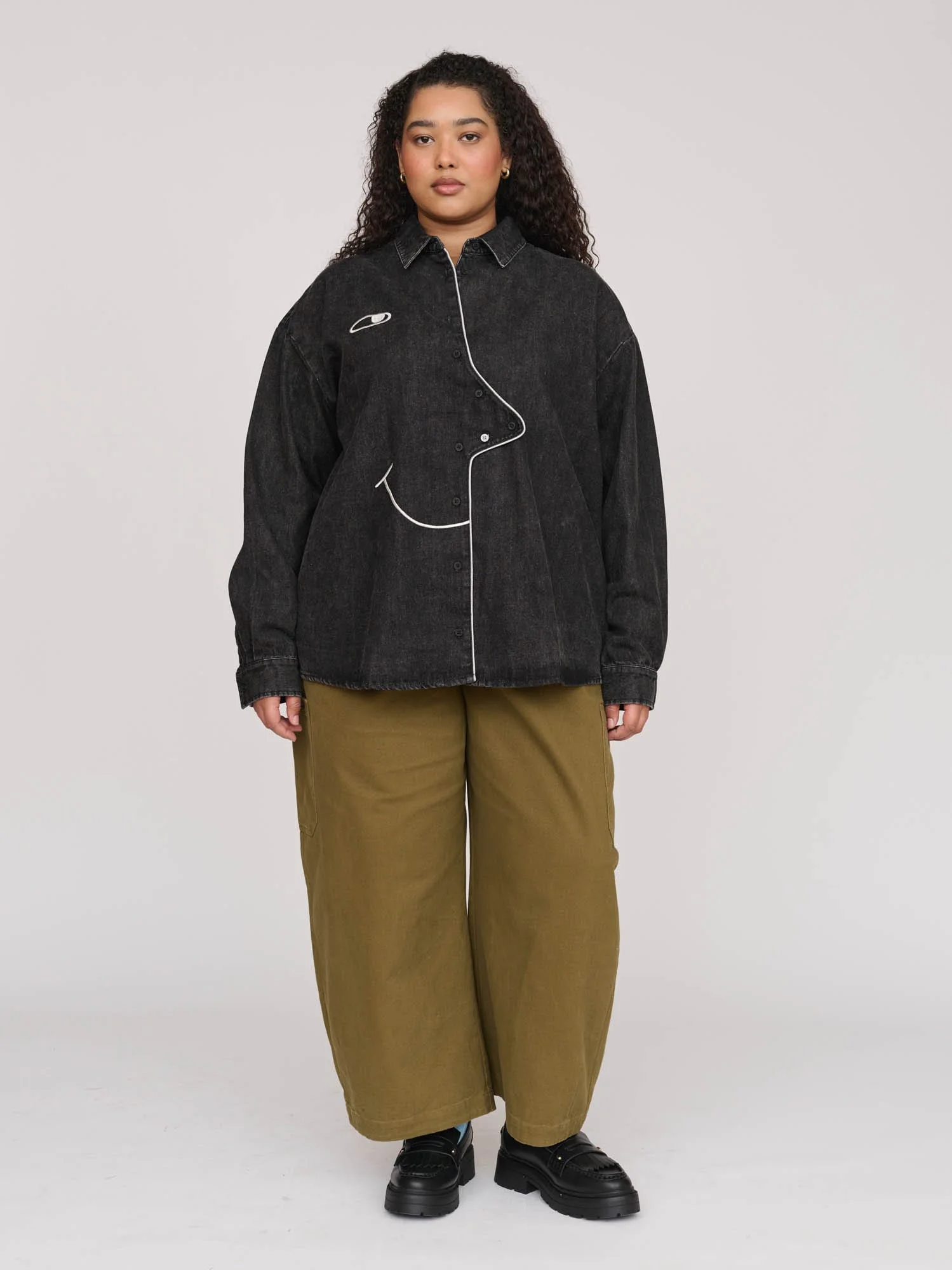 Big Face Denim Shirt - Image 4
