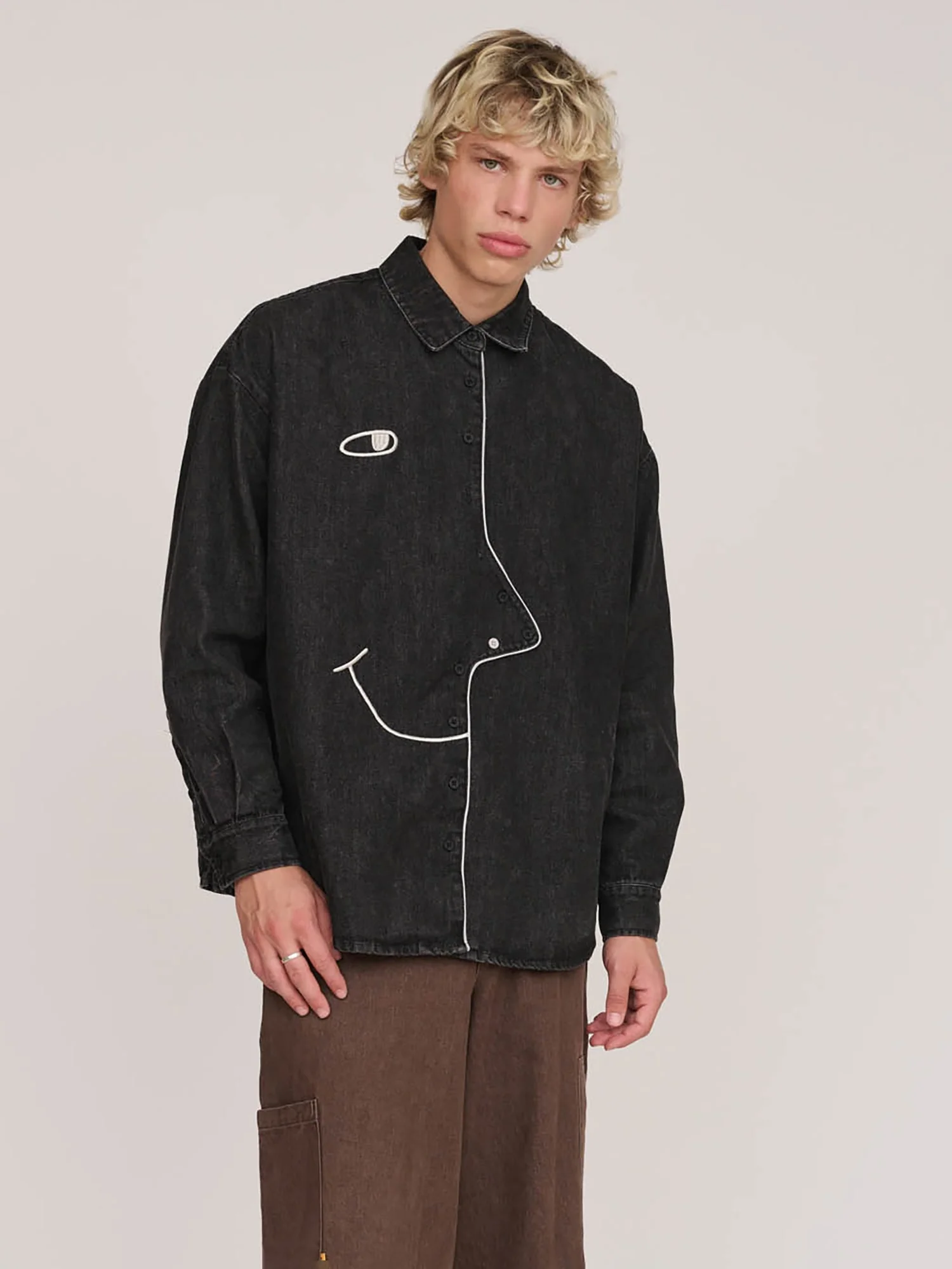 Big Face Denim Shirt - Image 8