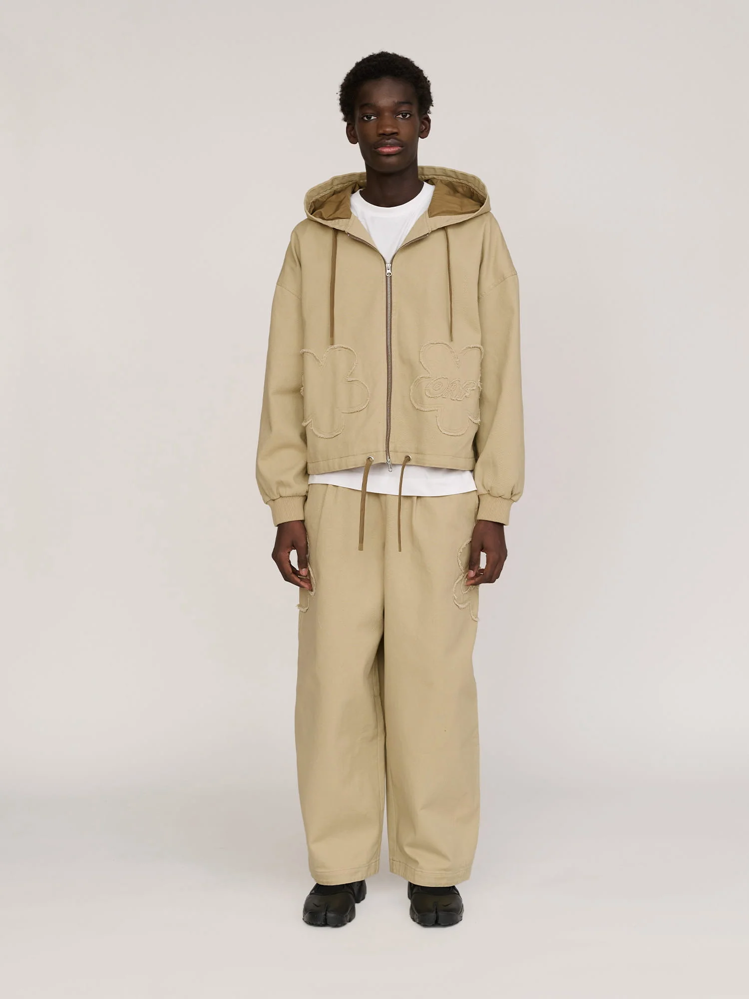 Big Flower Twill Zip Up Jacket - Image 4