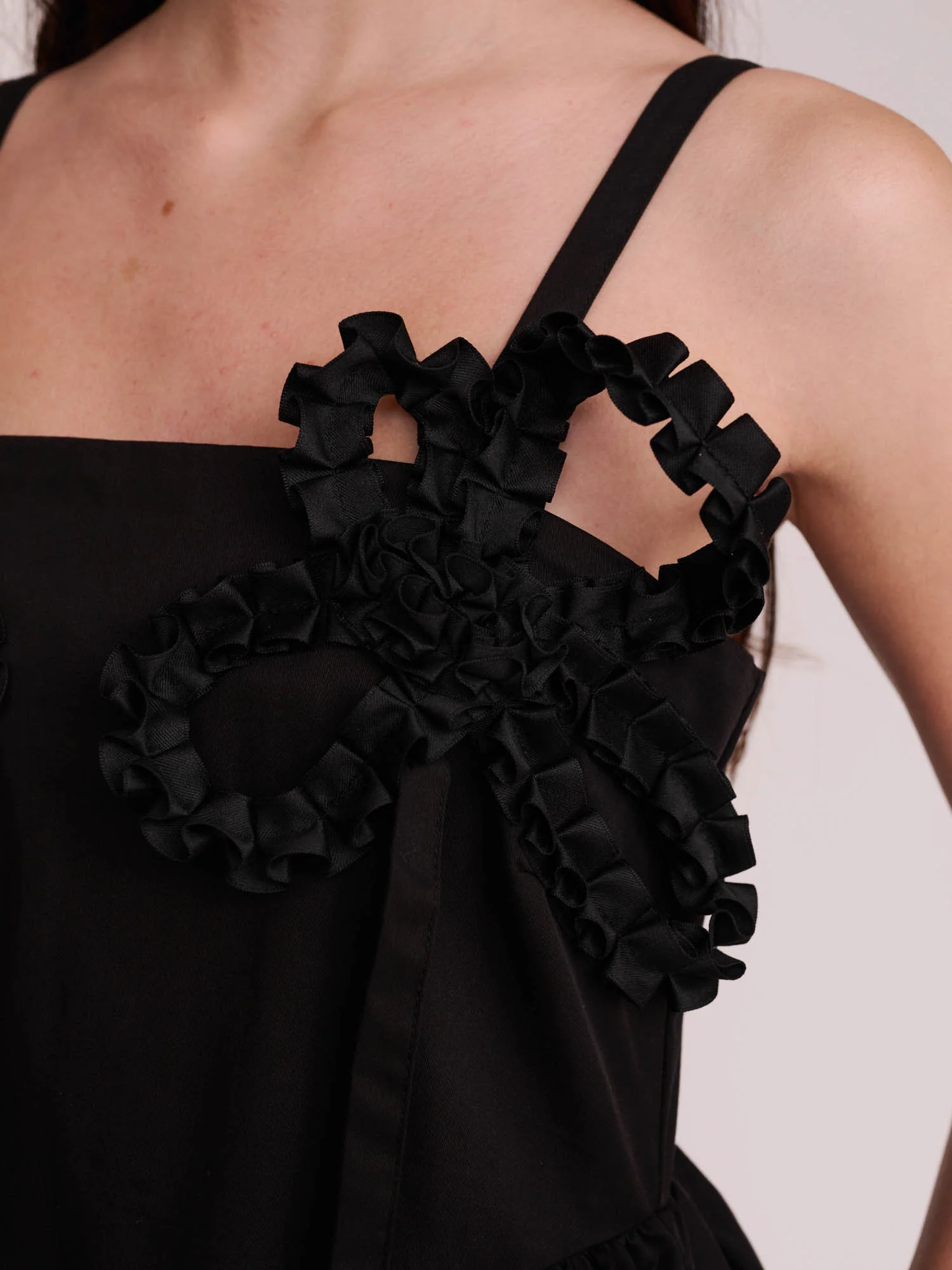Black Big Big Flower Dress - Image 2