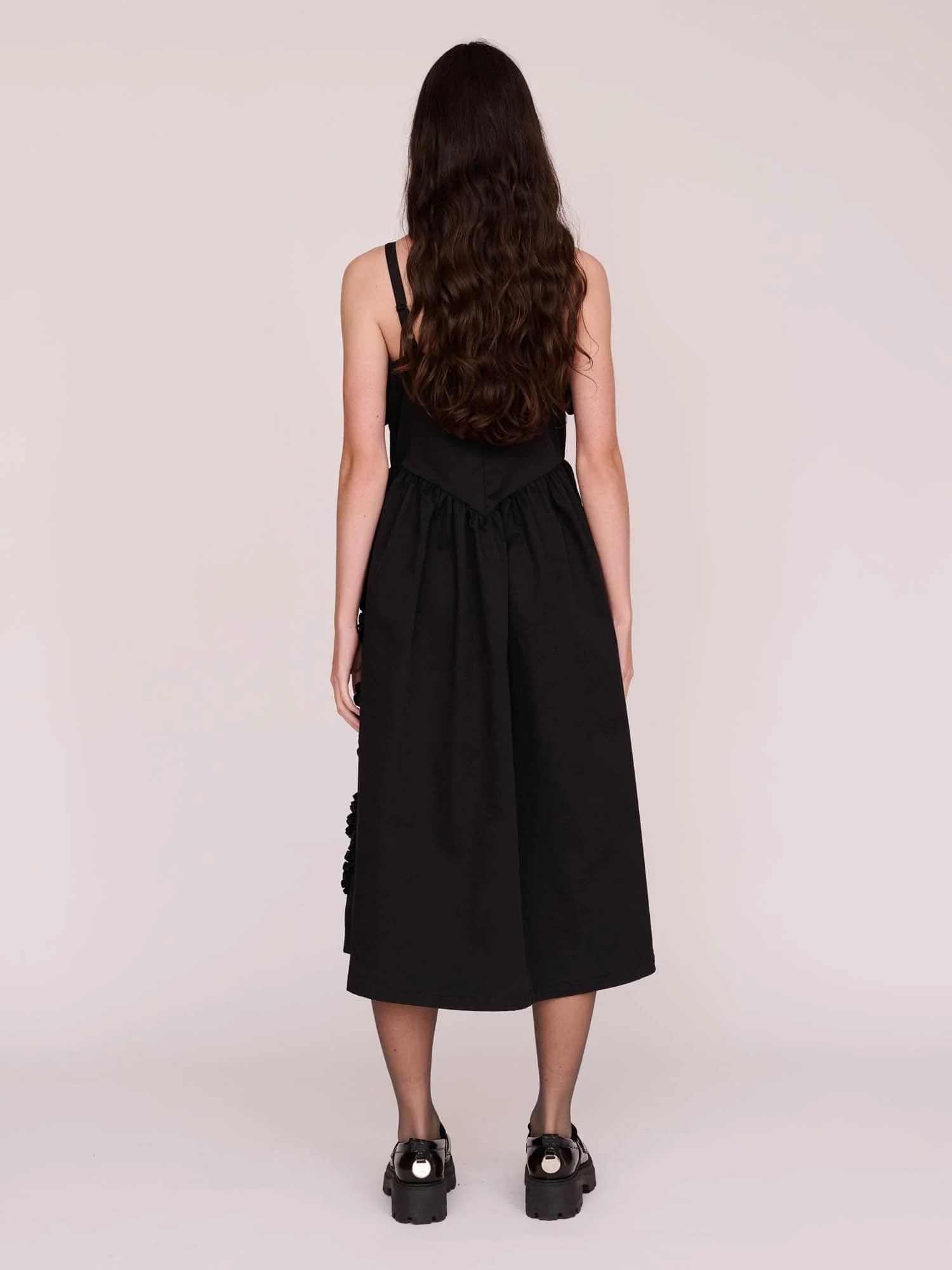 Black Big Big Flower Dress - Image 8