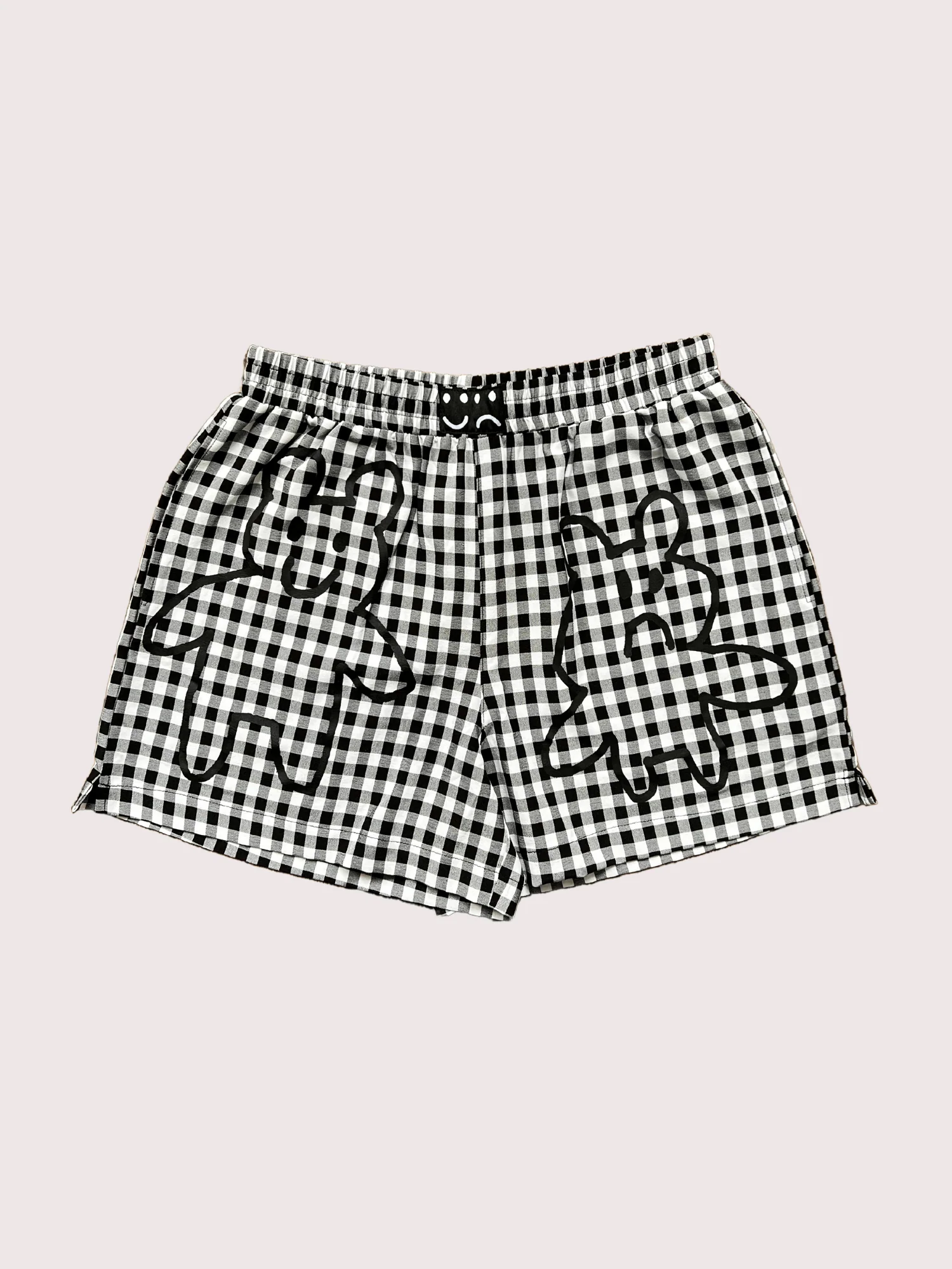 Black Grin and Bear It Gingham Shorts - Image 2