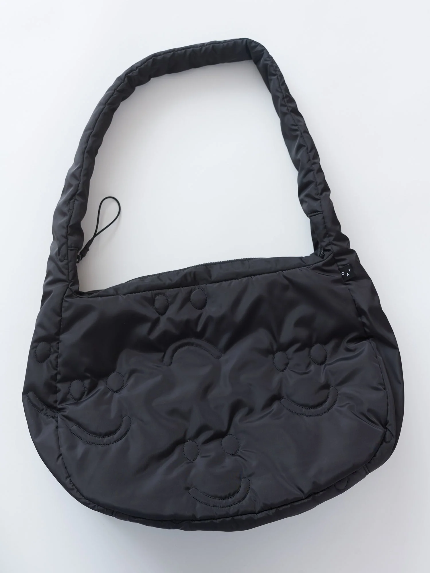 Black Happy Sad Quilted Bag - Image 2