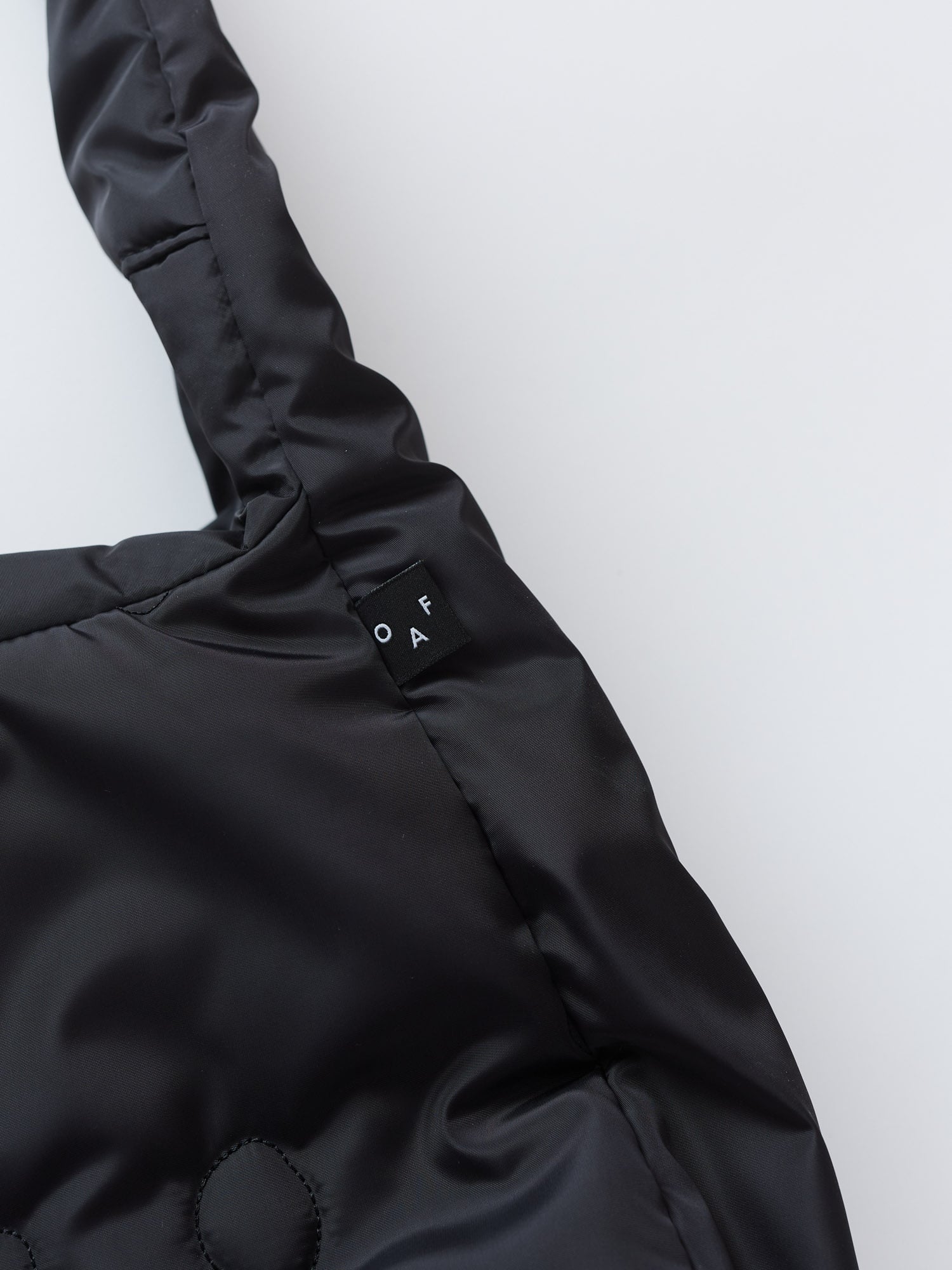 Black Happy Sad Quilted Bag - Image 3
