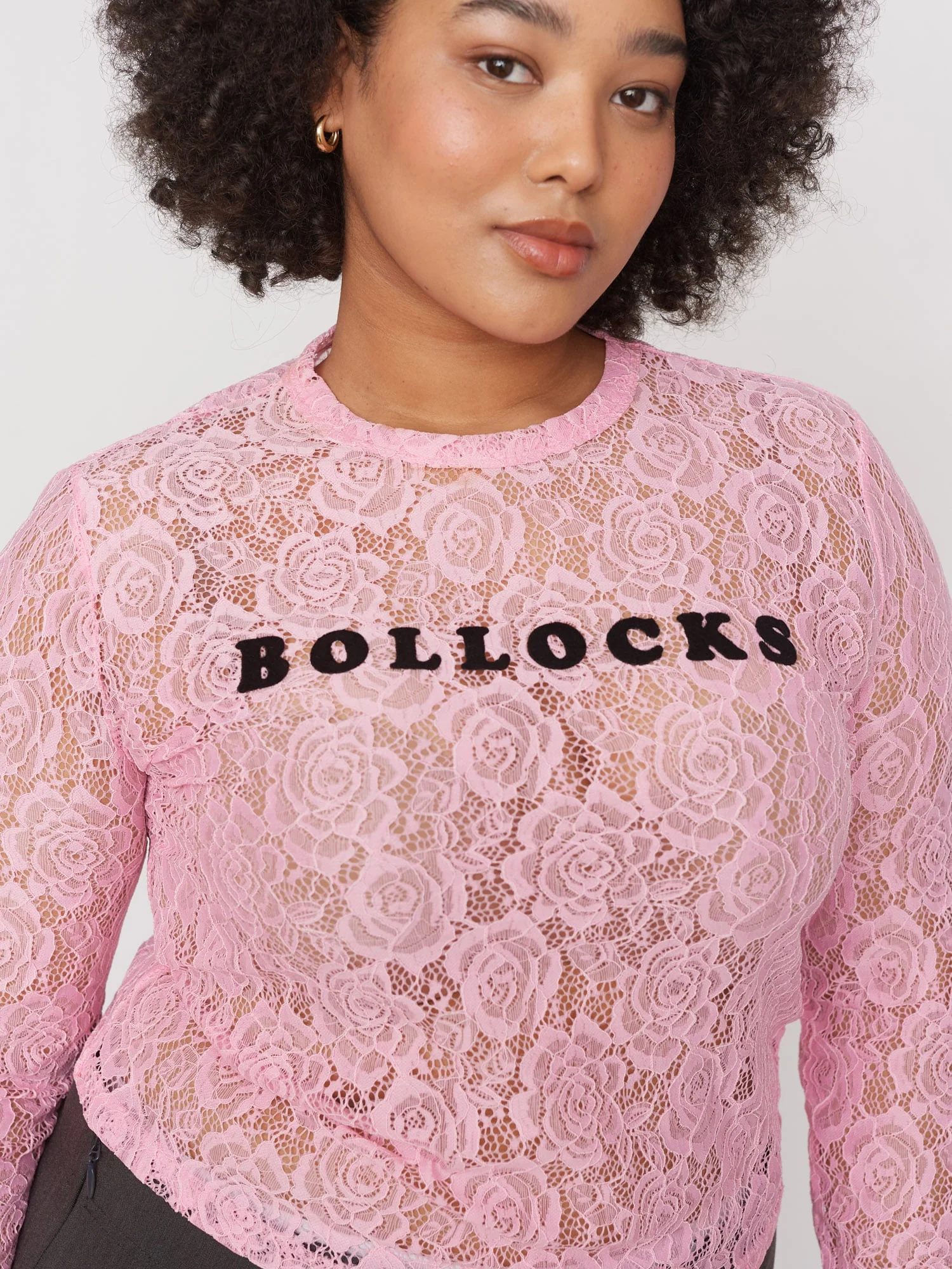 Bollocks Lacy Pink Top - Image 7