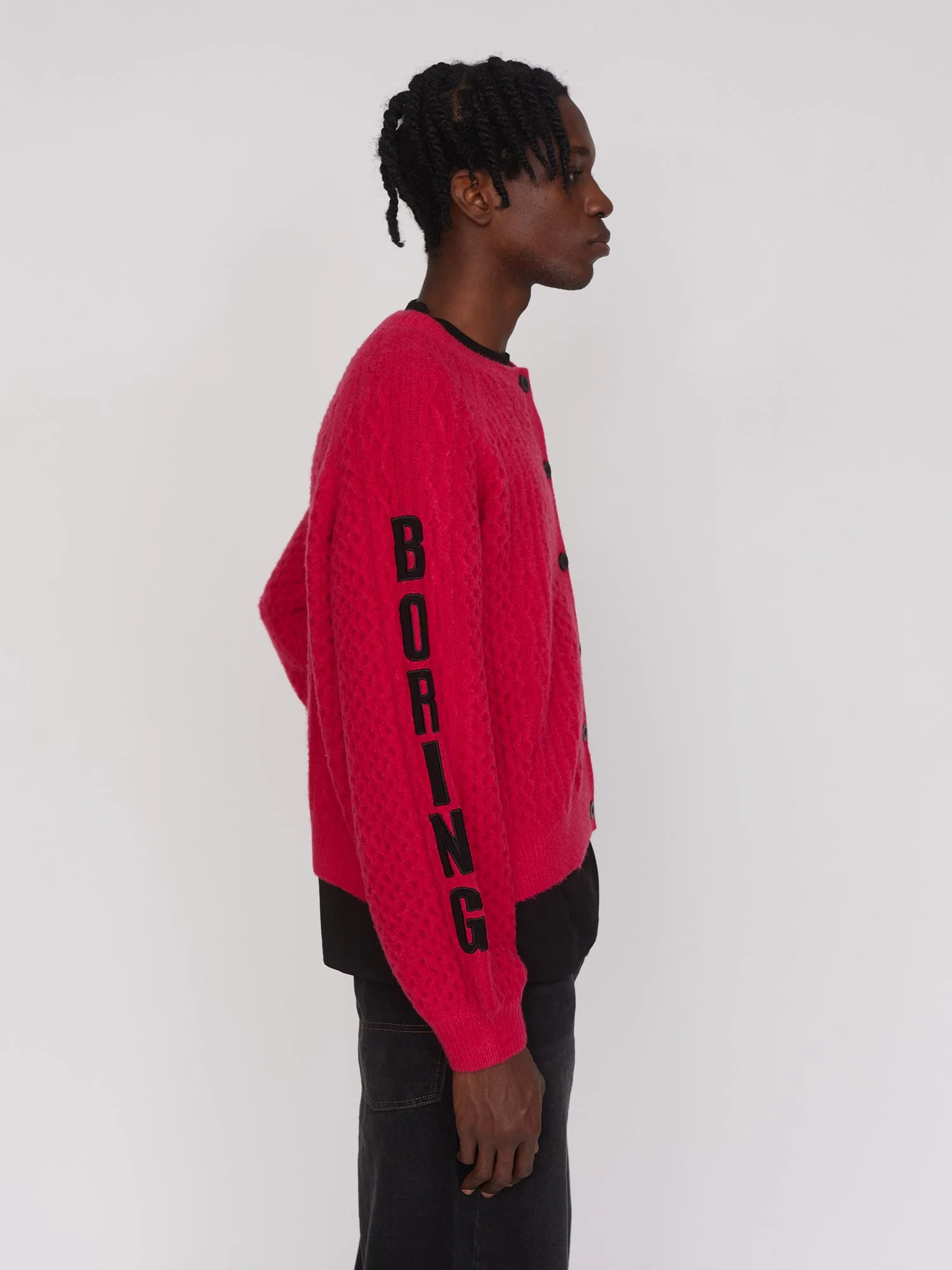 Boring Cable Knit Cardigan - Image 6