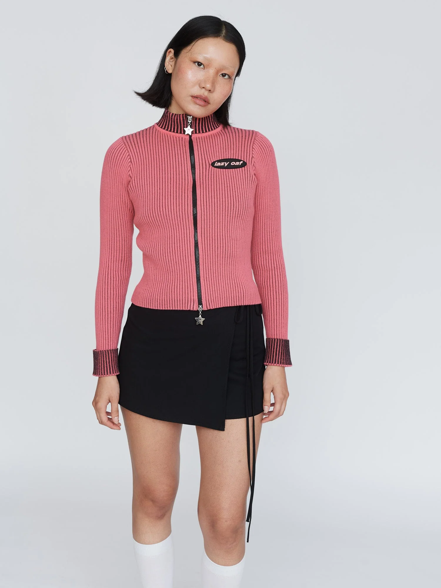 Bright Pink Double Zip Knit - Image 3