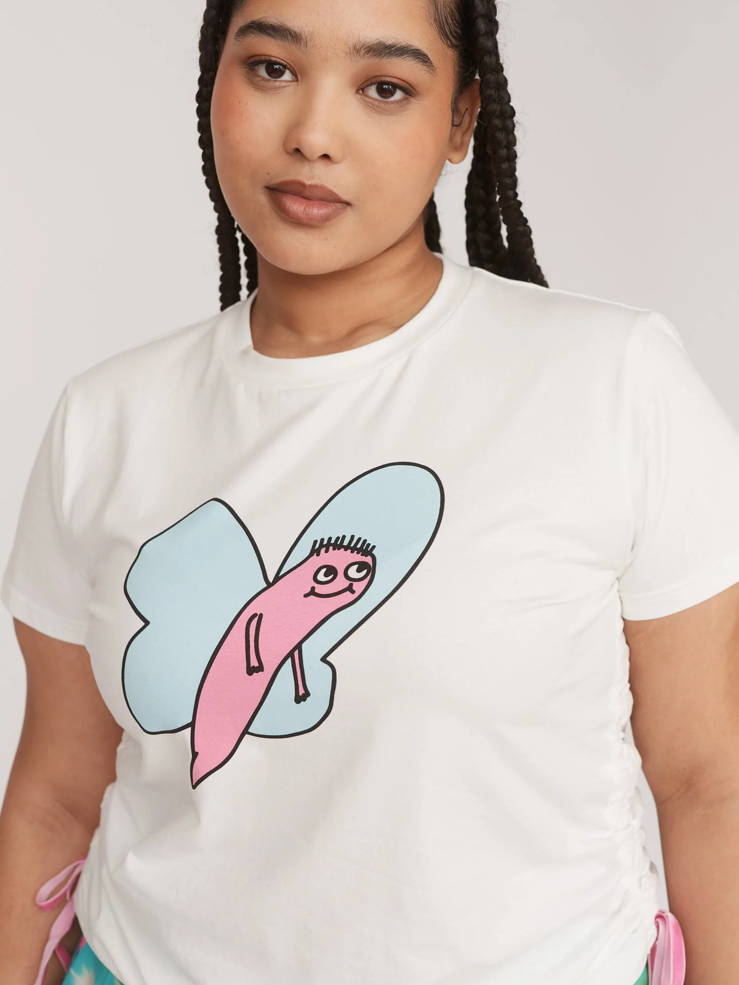 Butterfly Effect Rouched Fitted Tee - Image 2