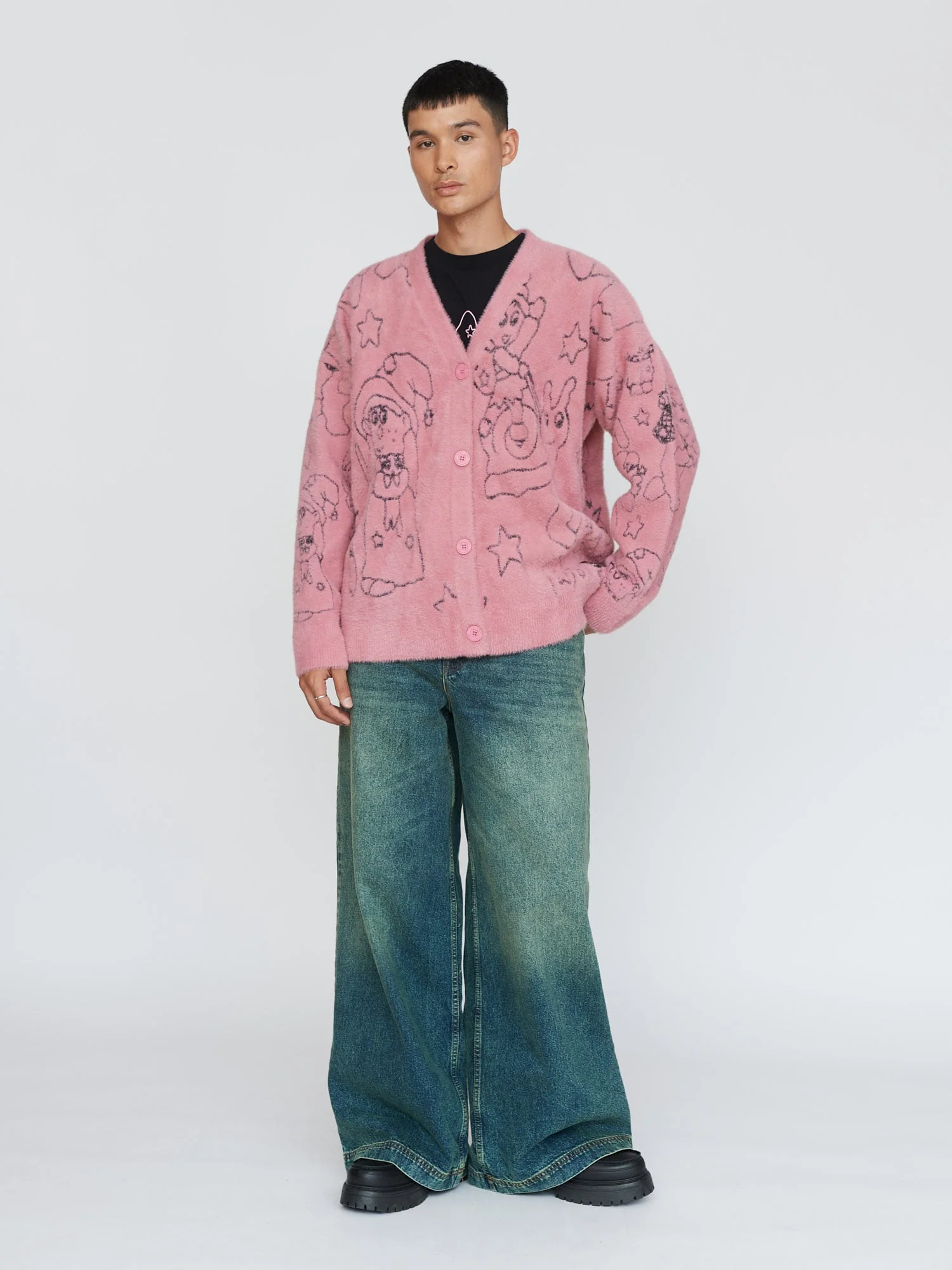 Cast A Spell Fluffy Knit Cardigan - Image 3