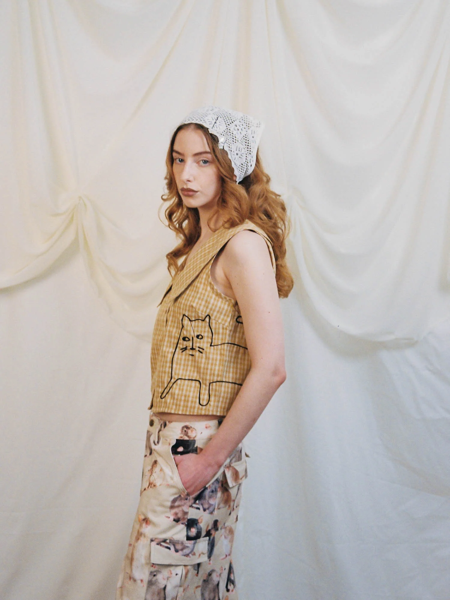 Cat Pals Sleeveless Collared Shirt - Image 5