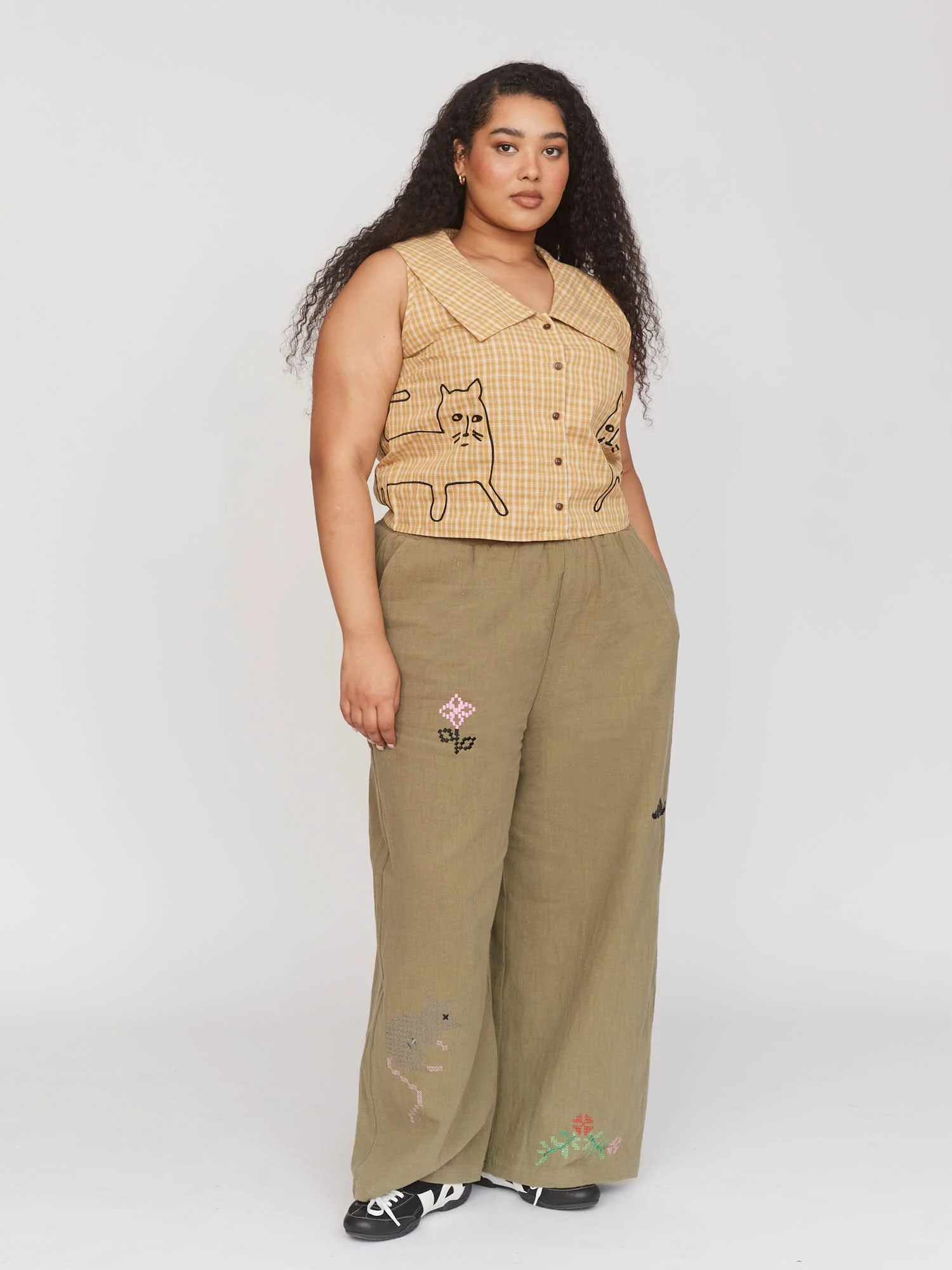 Cat Pals Sleeveless Collared Shirt - Image 8