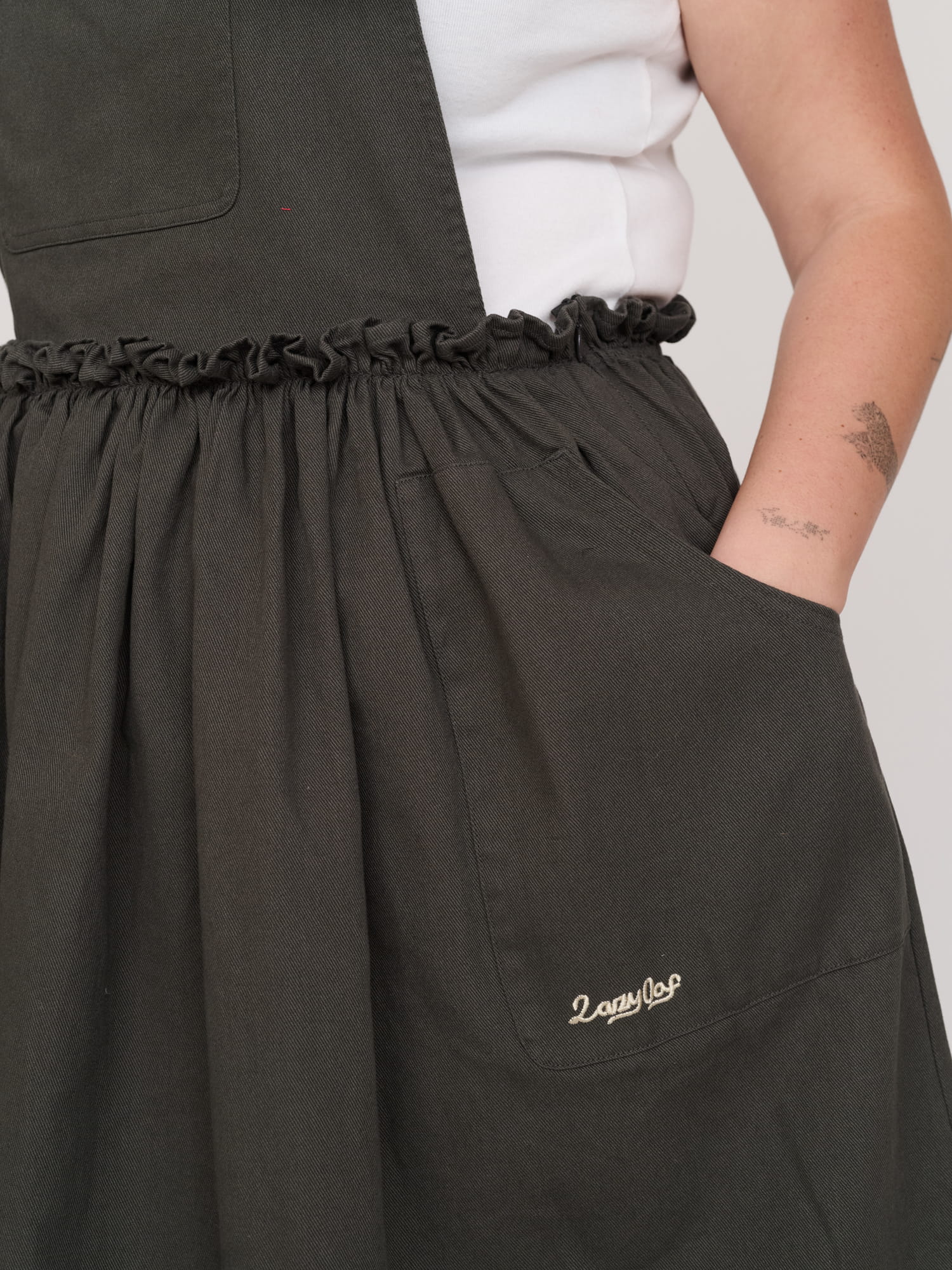 Charcoal Pinafore Dress - Image 7