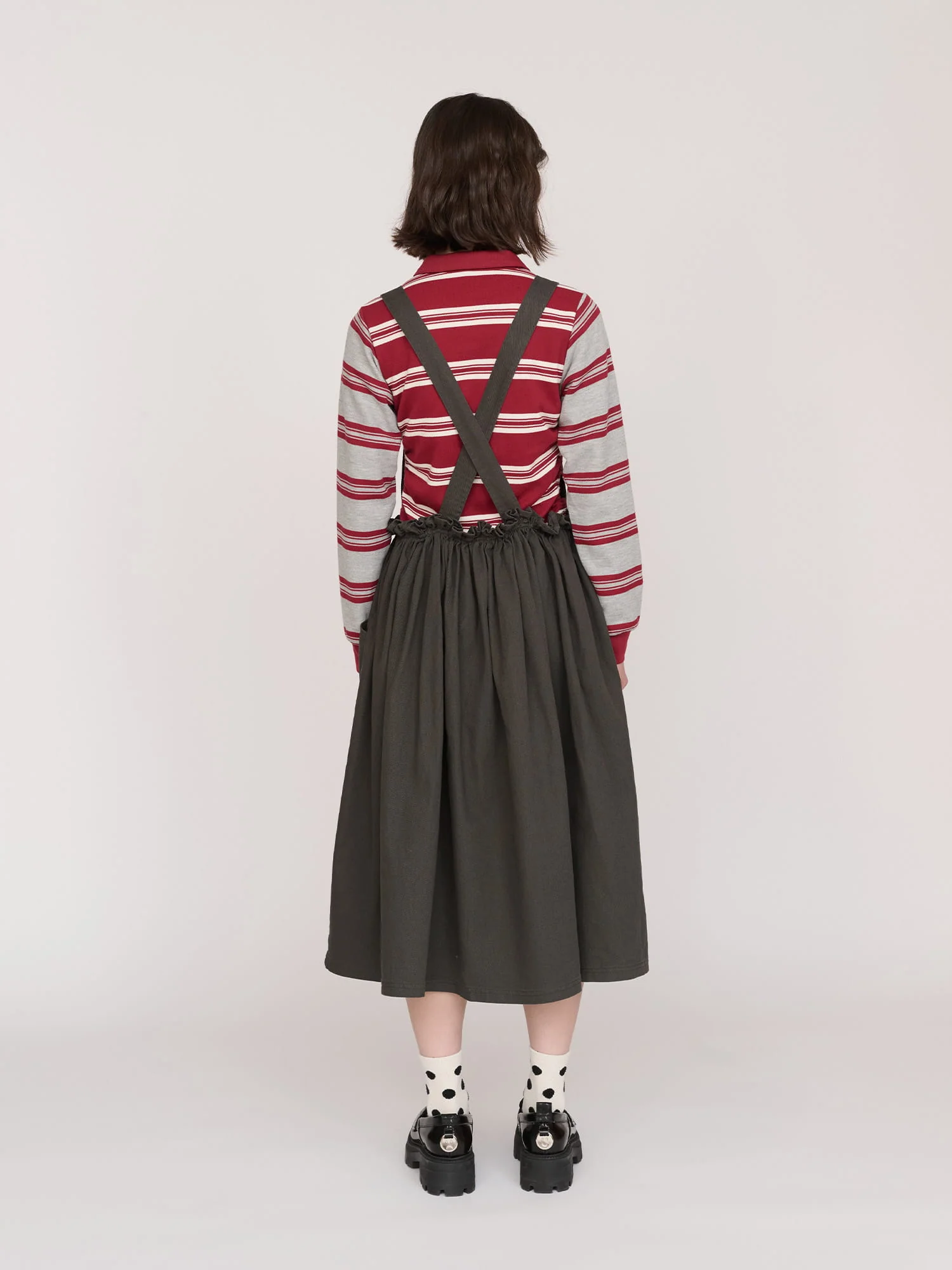 Charcoal Pinafore Dress - Image 8