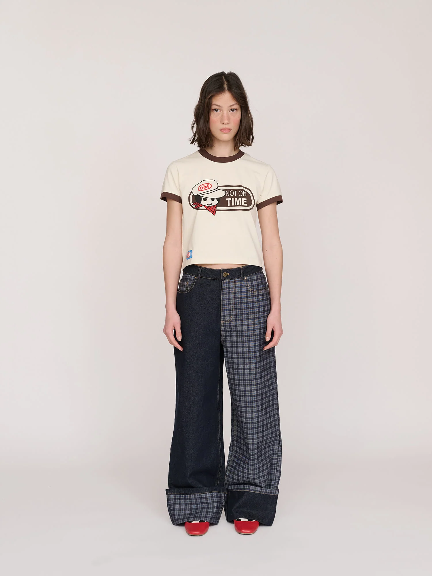 Check Turn Up Jeans - Image 5