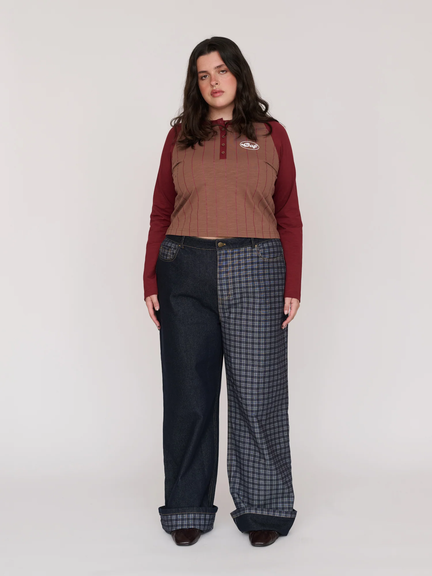 Check Turn Up Jeans - Image 6