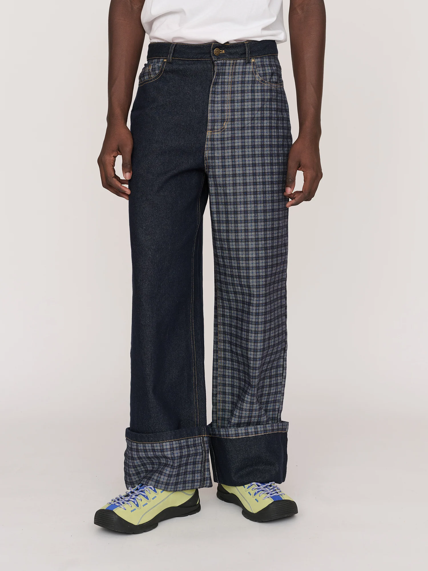 Check Turn Up Jeans - Image 7
