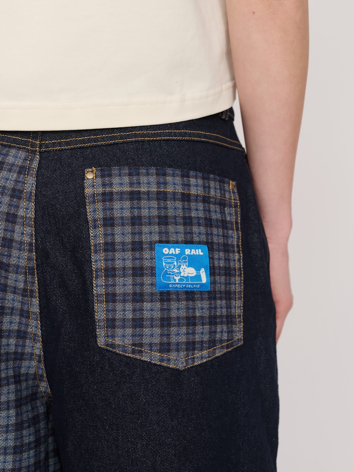 Check Turn Up Jeans - Image 8