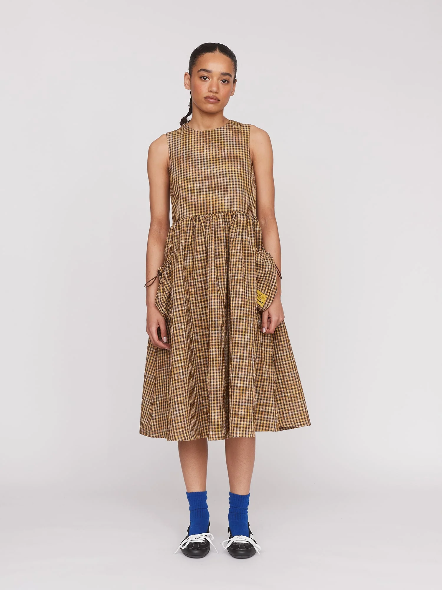 Checked Out Midi Dress