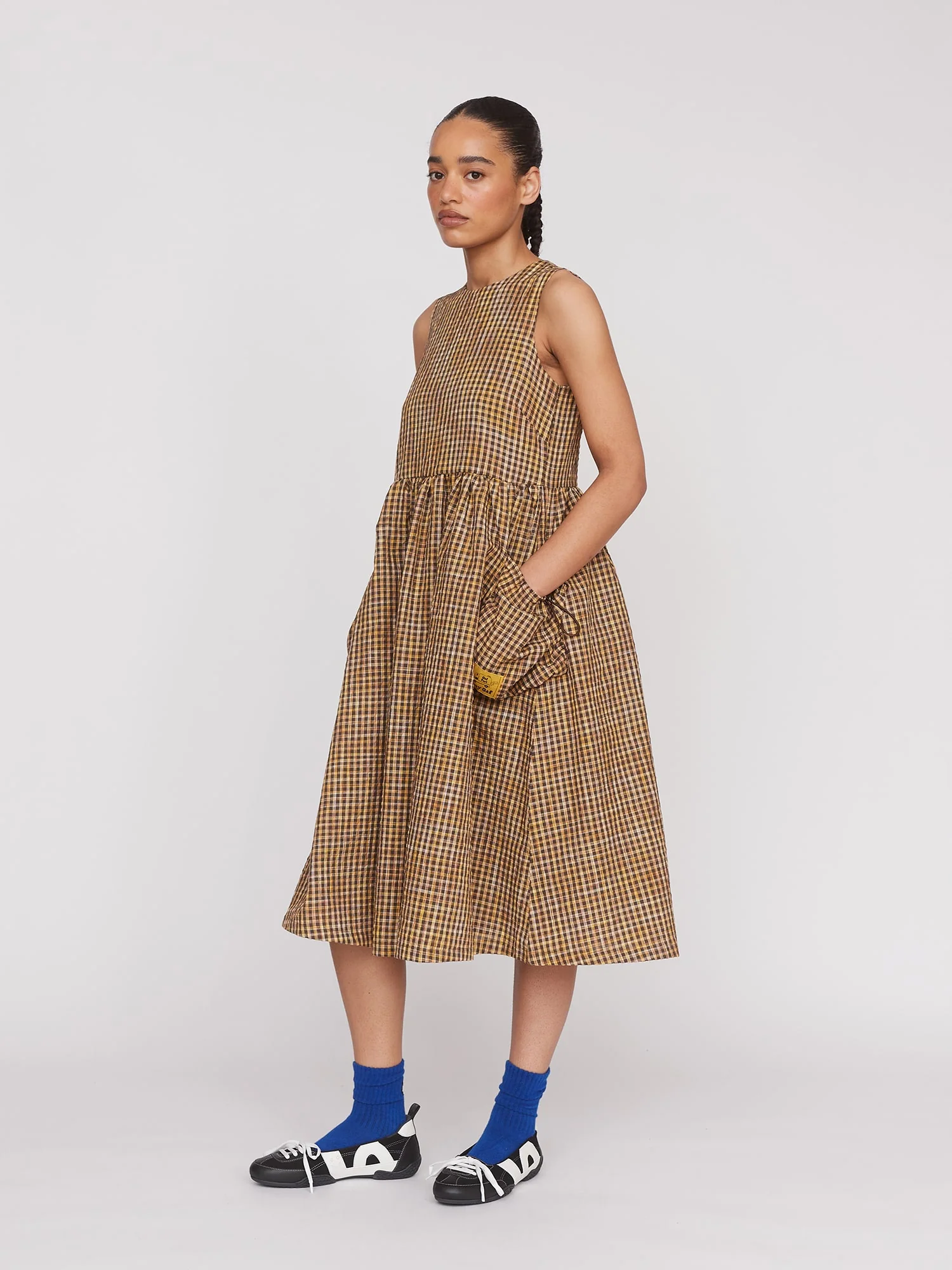 Checked Out Midi Dress - Image 3