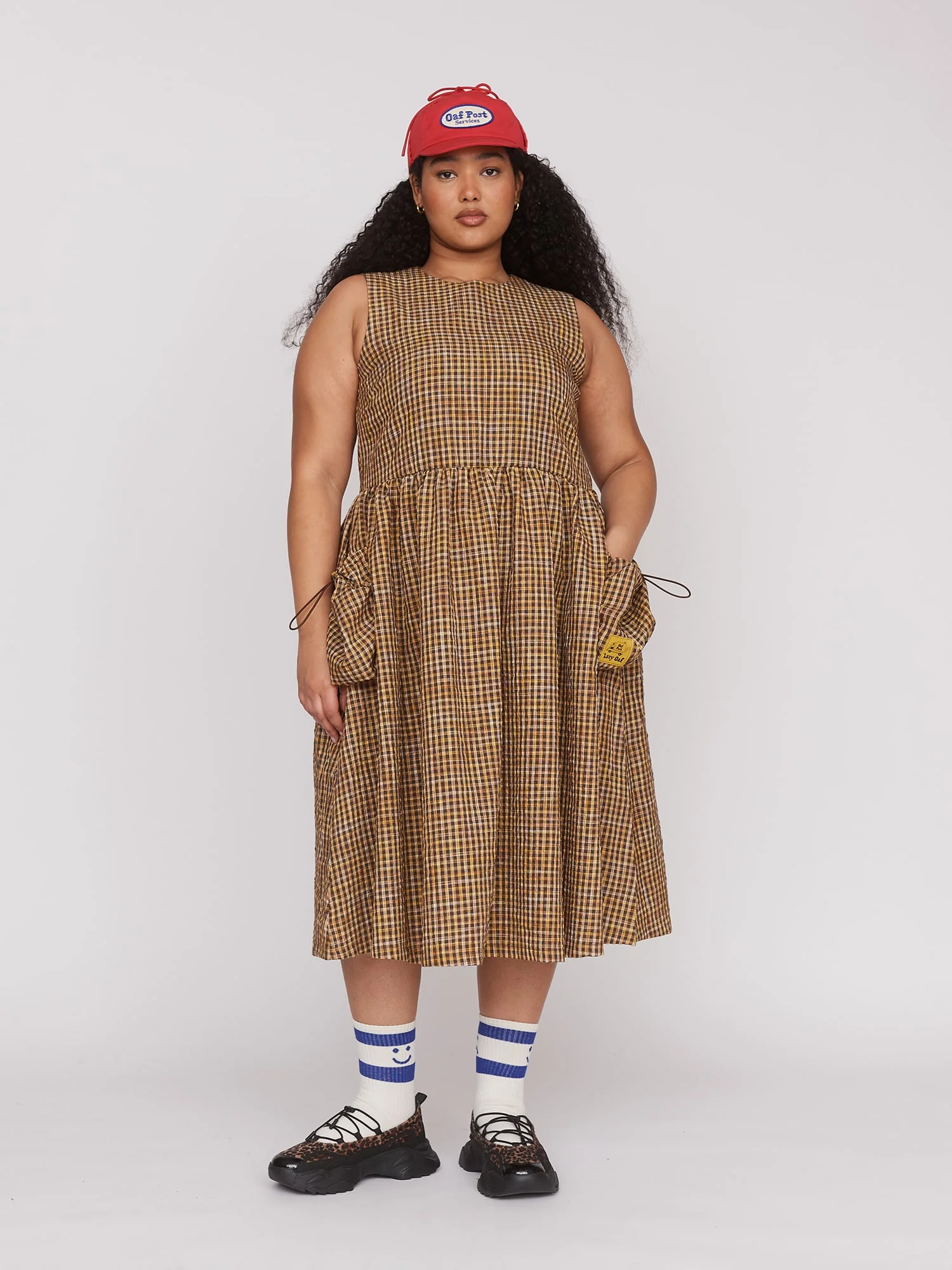 Checked Out Midi Dress - Image 4