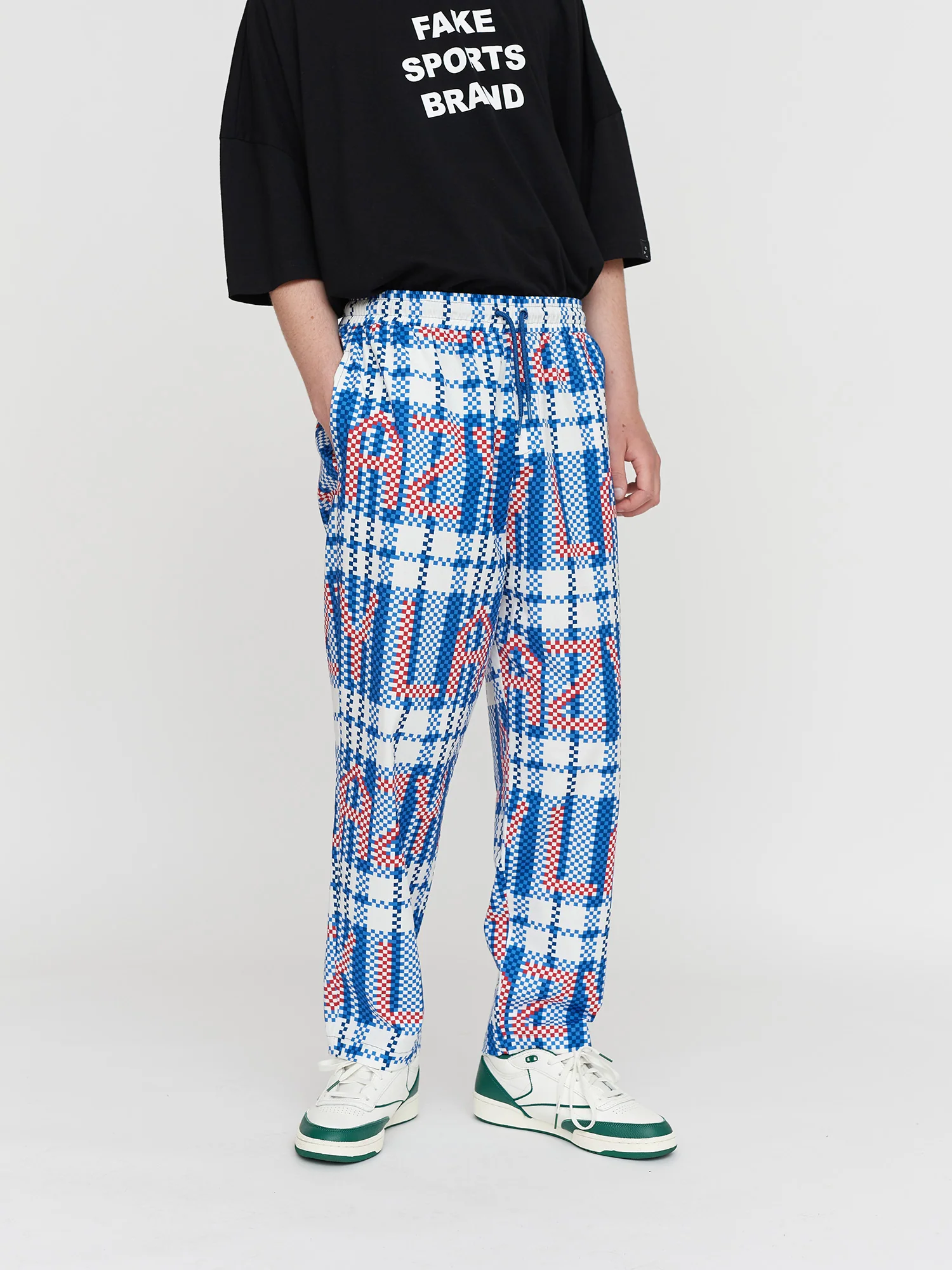 Checked Out Woven Trackpants