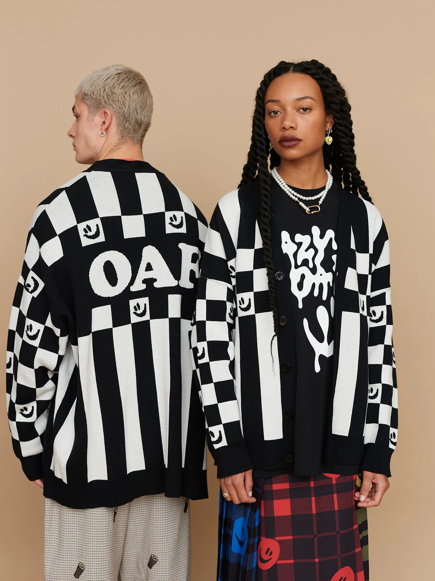 Checkered Oaf Cardigan - Image 3