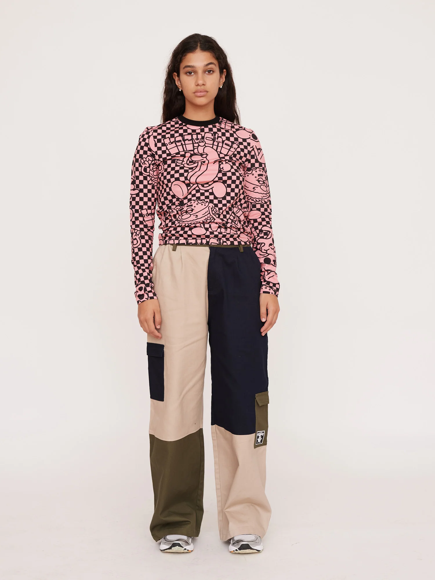 Colour Block Baggy Pants - Image 6