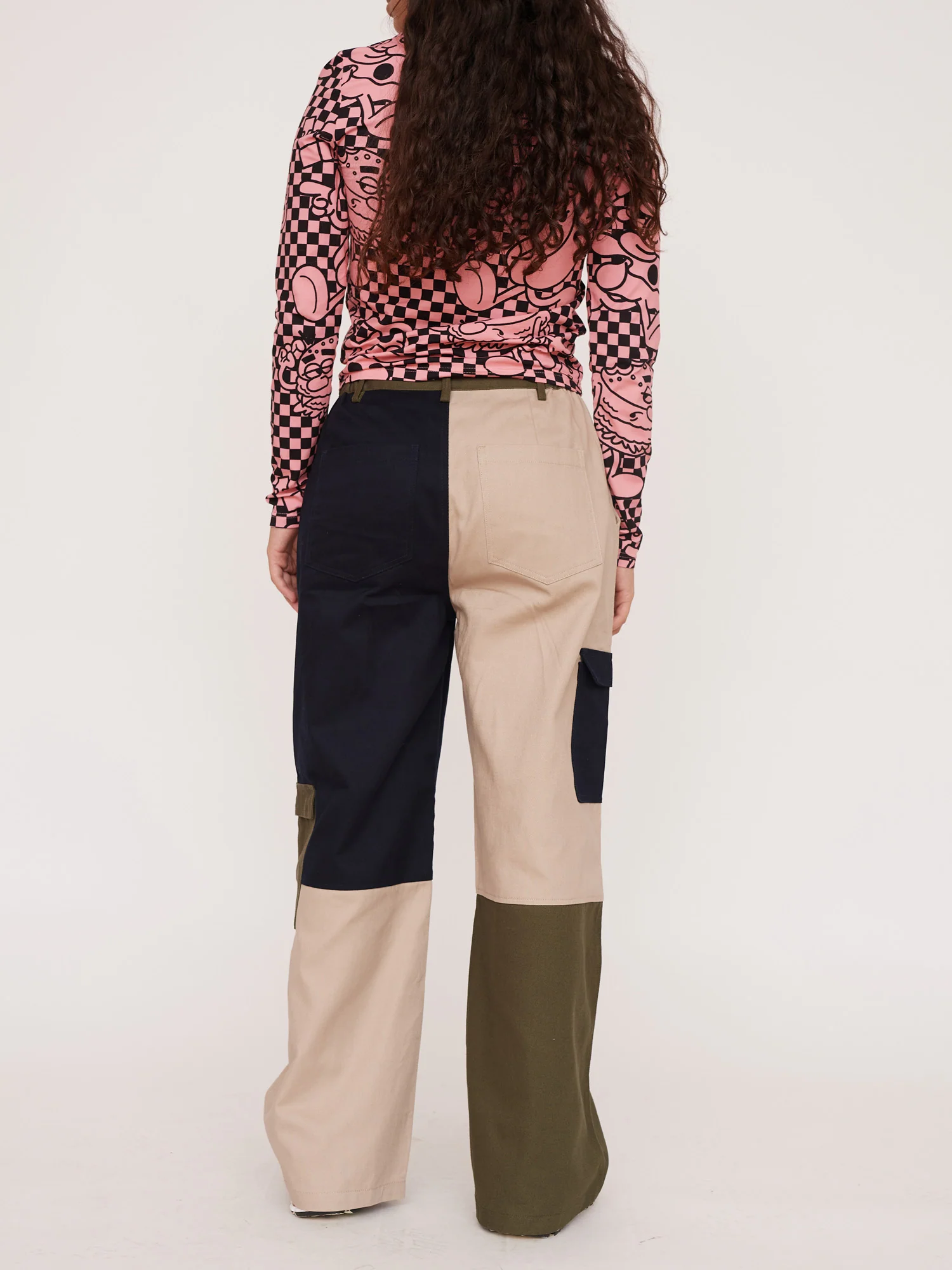 Colour Block Baggy Pants - Image 7