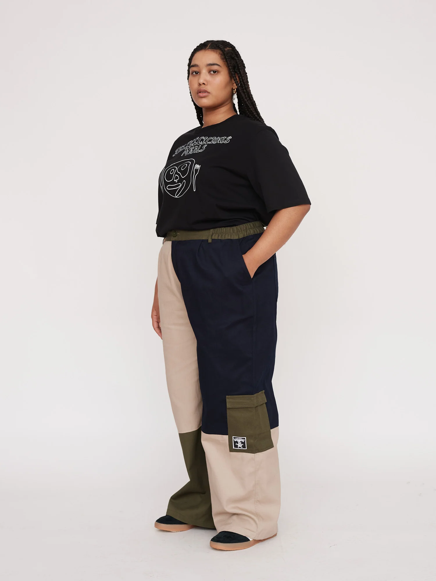 Colour Block Baggy Pants - Image 8