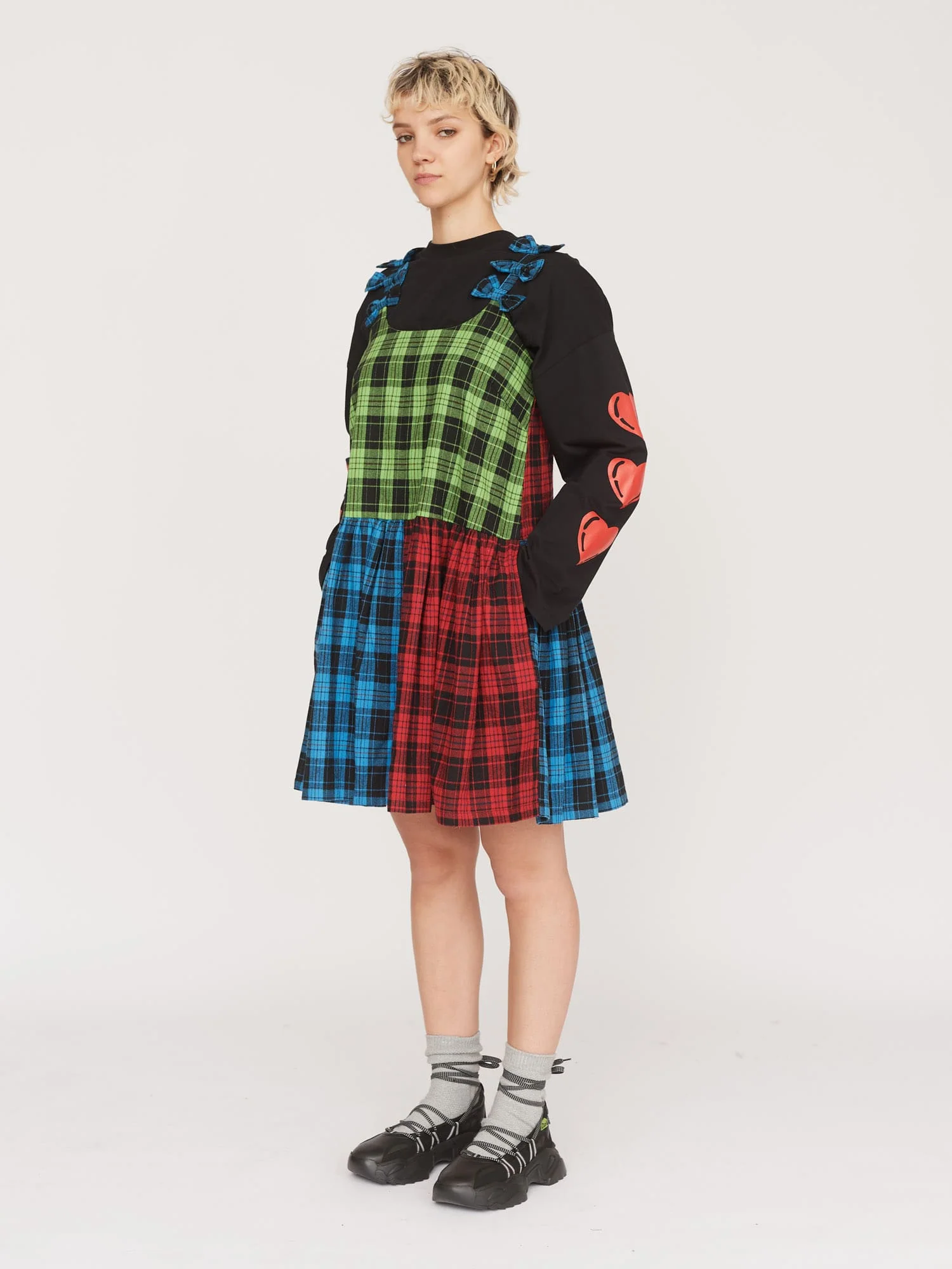 Colour Block Bow Mini Dress - Image 4